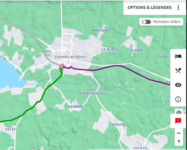 Cycling in La résinière de pirique