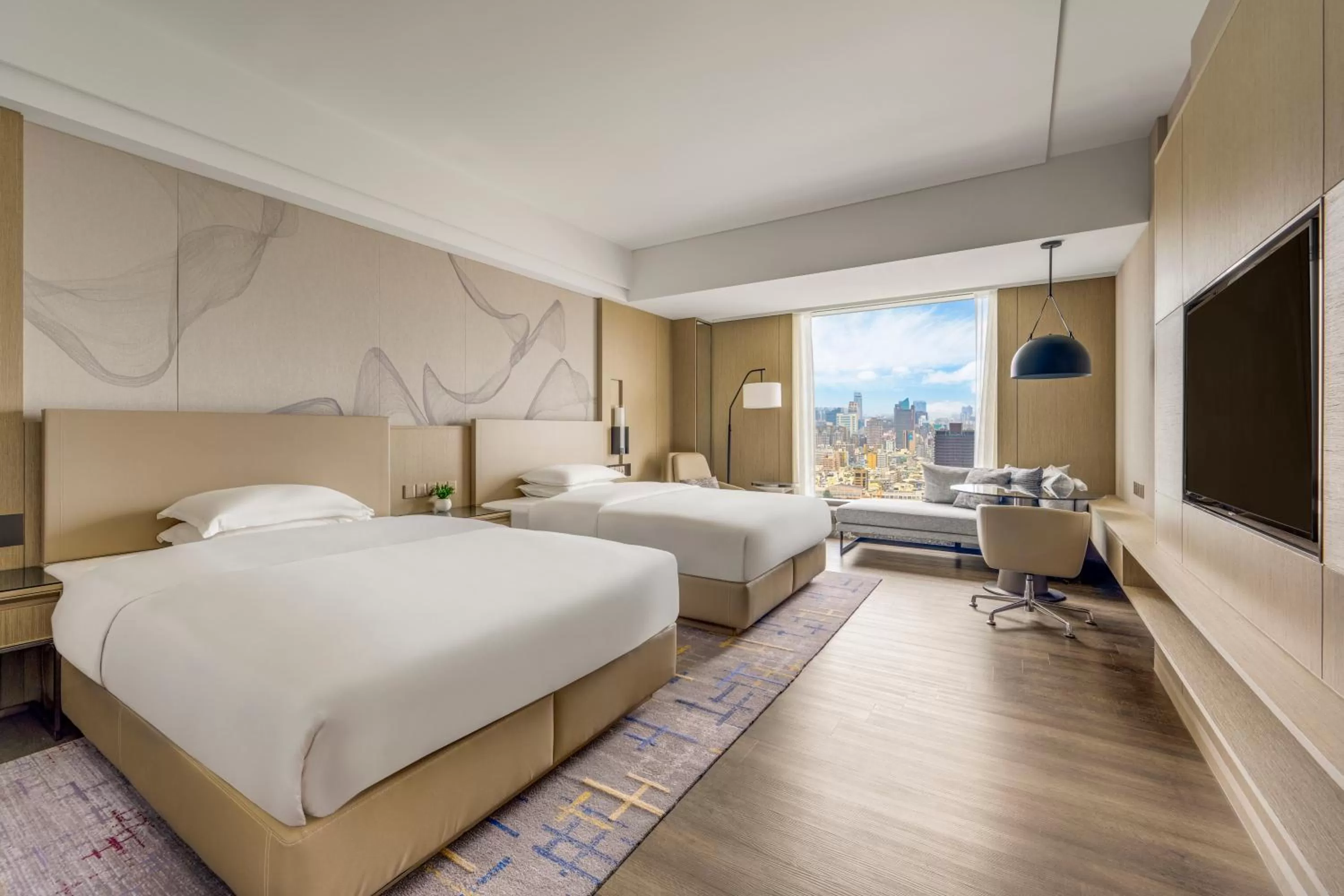 Bed in Kaohsiung Marriott Hotel