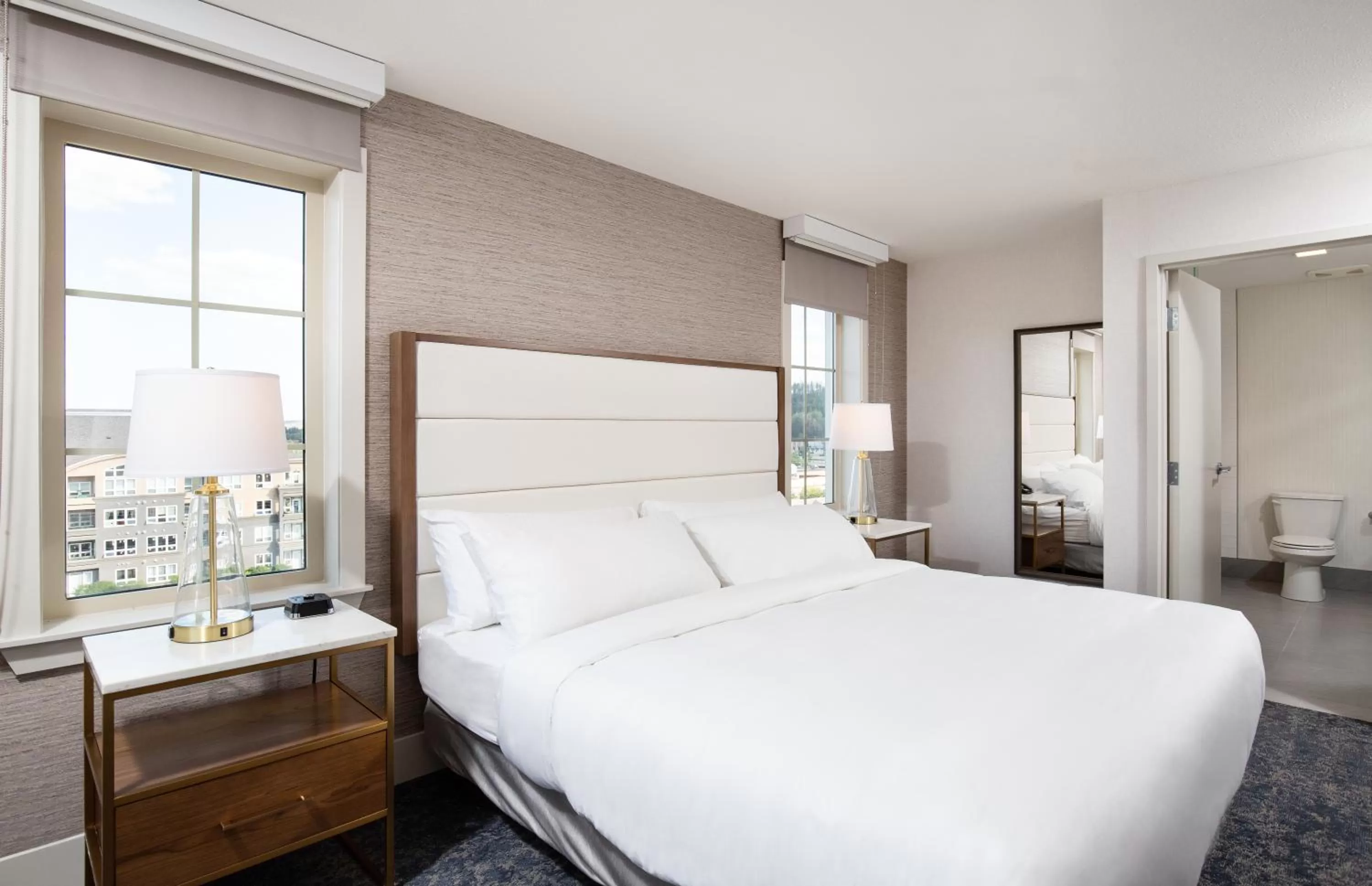 Bed in Pomeroy Hotel Fort McMurray