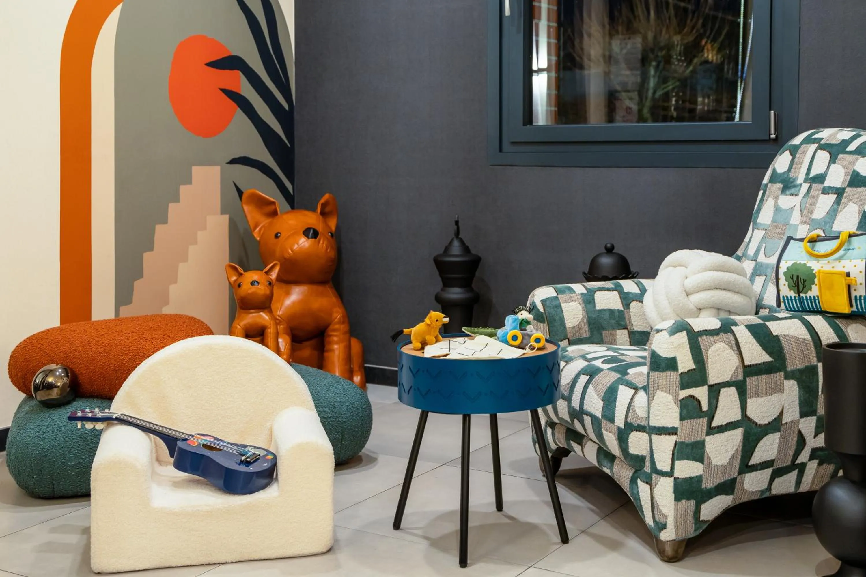 Children play ground in ibis Styles Saint-Quentin