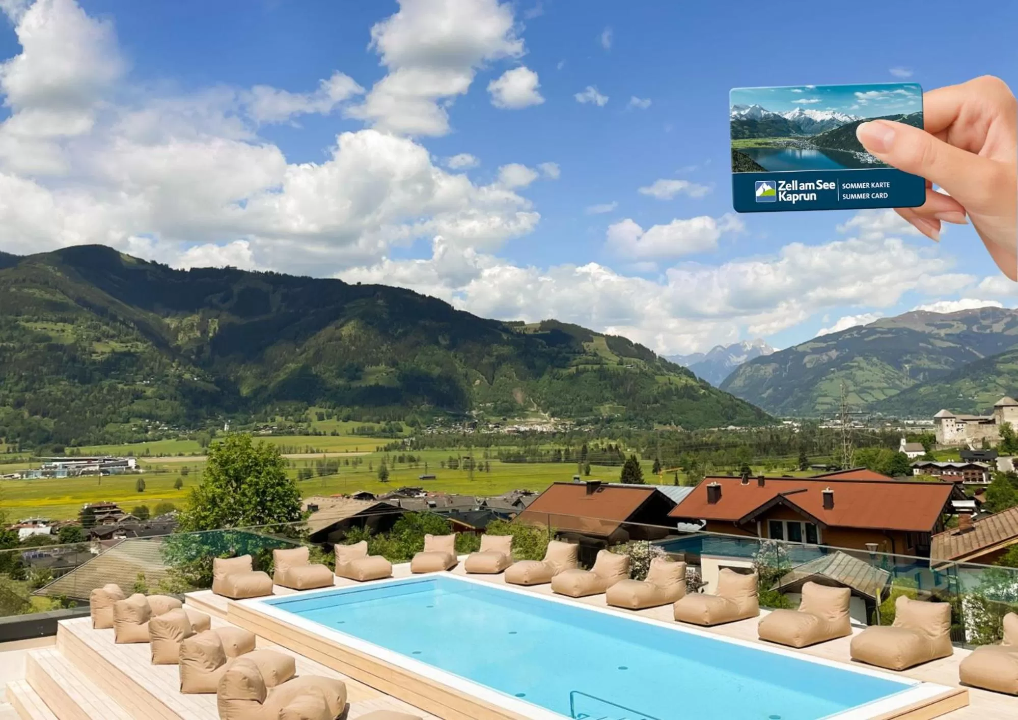 Swimming pool in ever grün KAPRUN