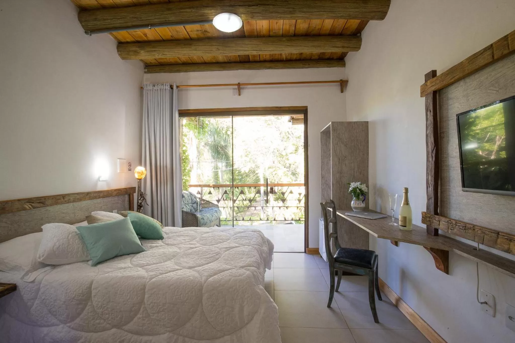 Bed in Hotel Chácara das Flores