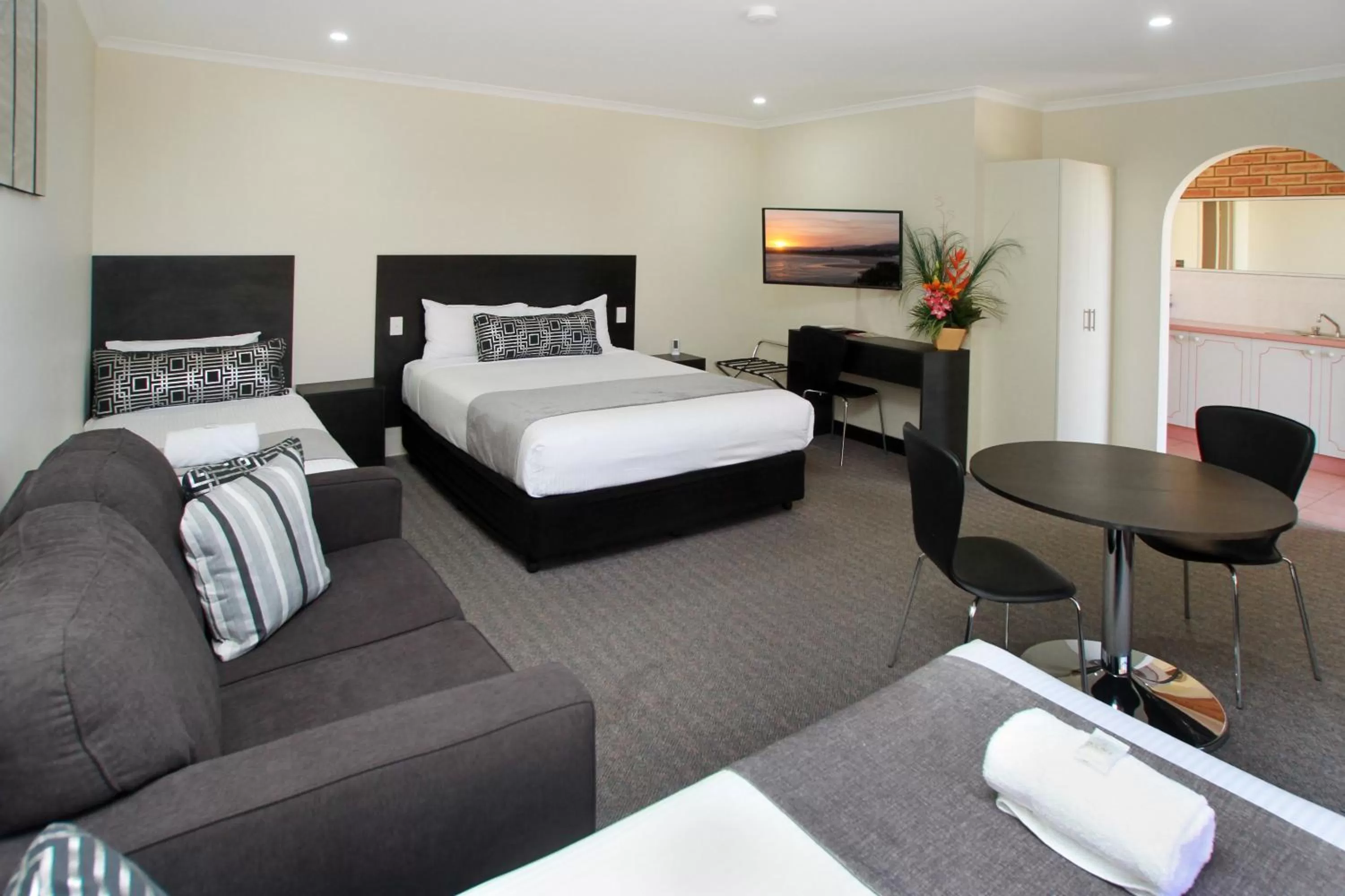 Bed in Twofold Bay Motor Inn