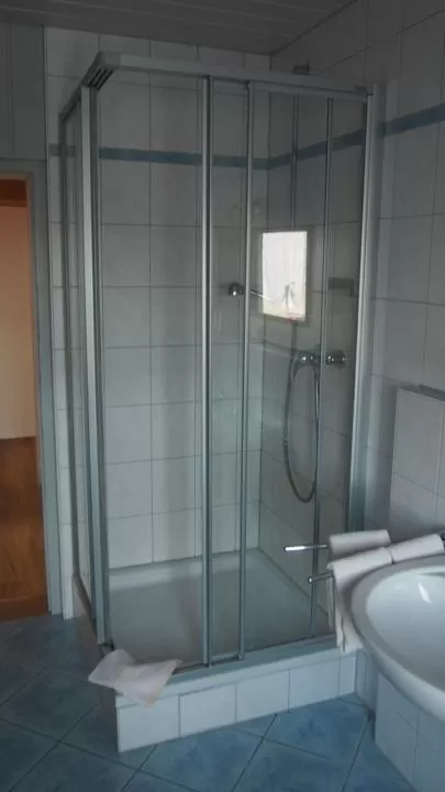 Shower, Bathroom in zum Schwanen Garni