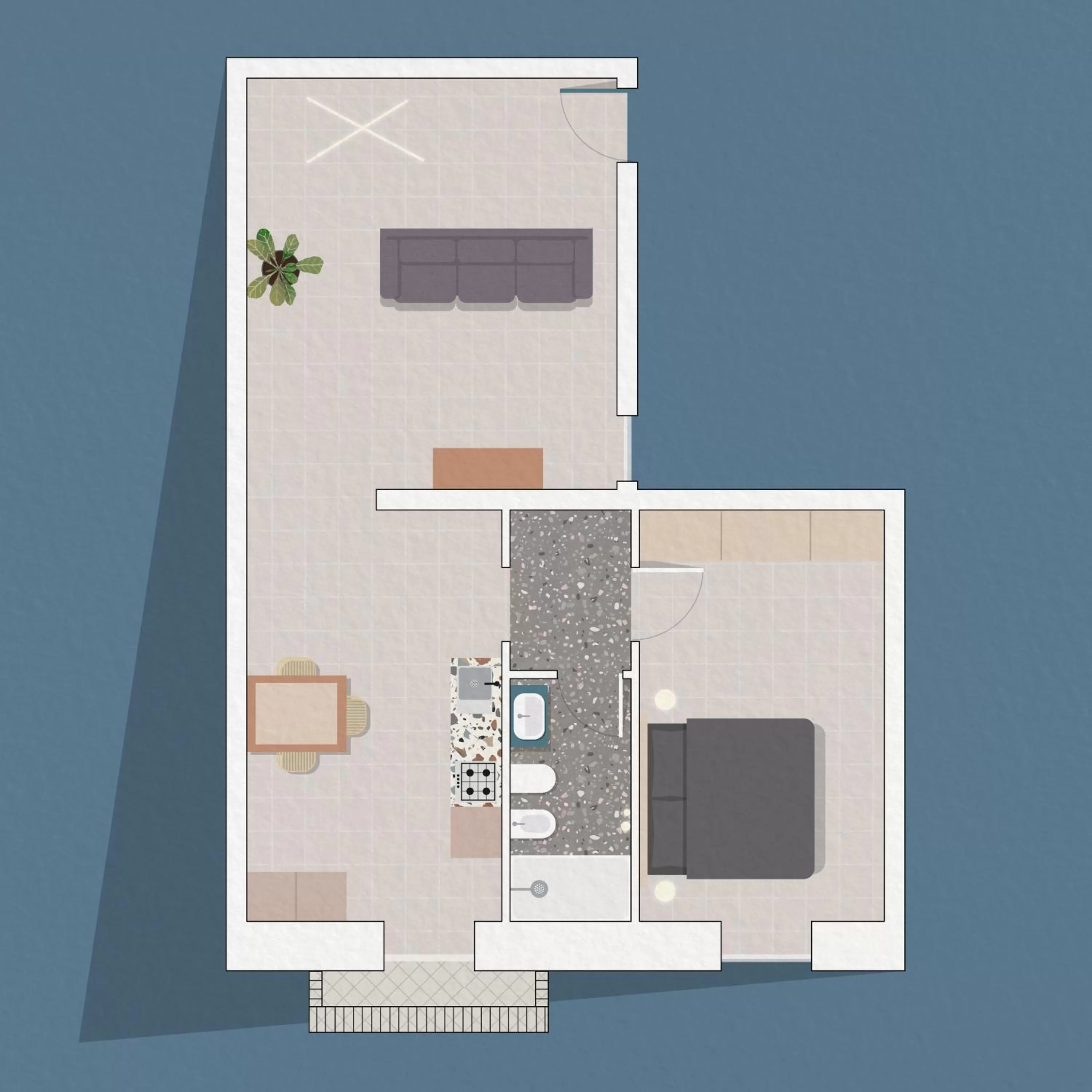 Floor plan in Living u HomeSuites