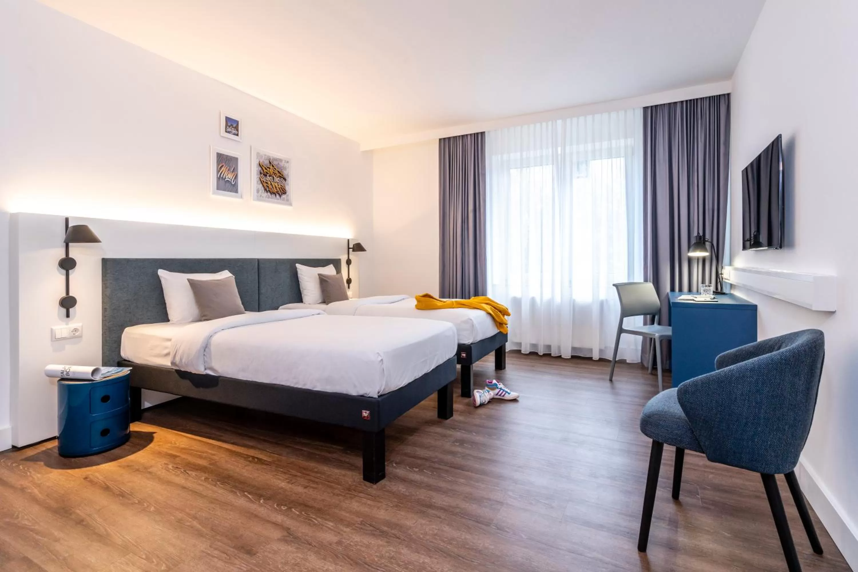 Bedroom, Bed in ibis Styles Hamburg Alster City