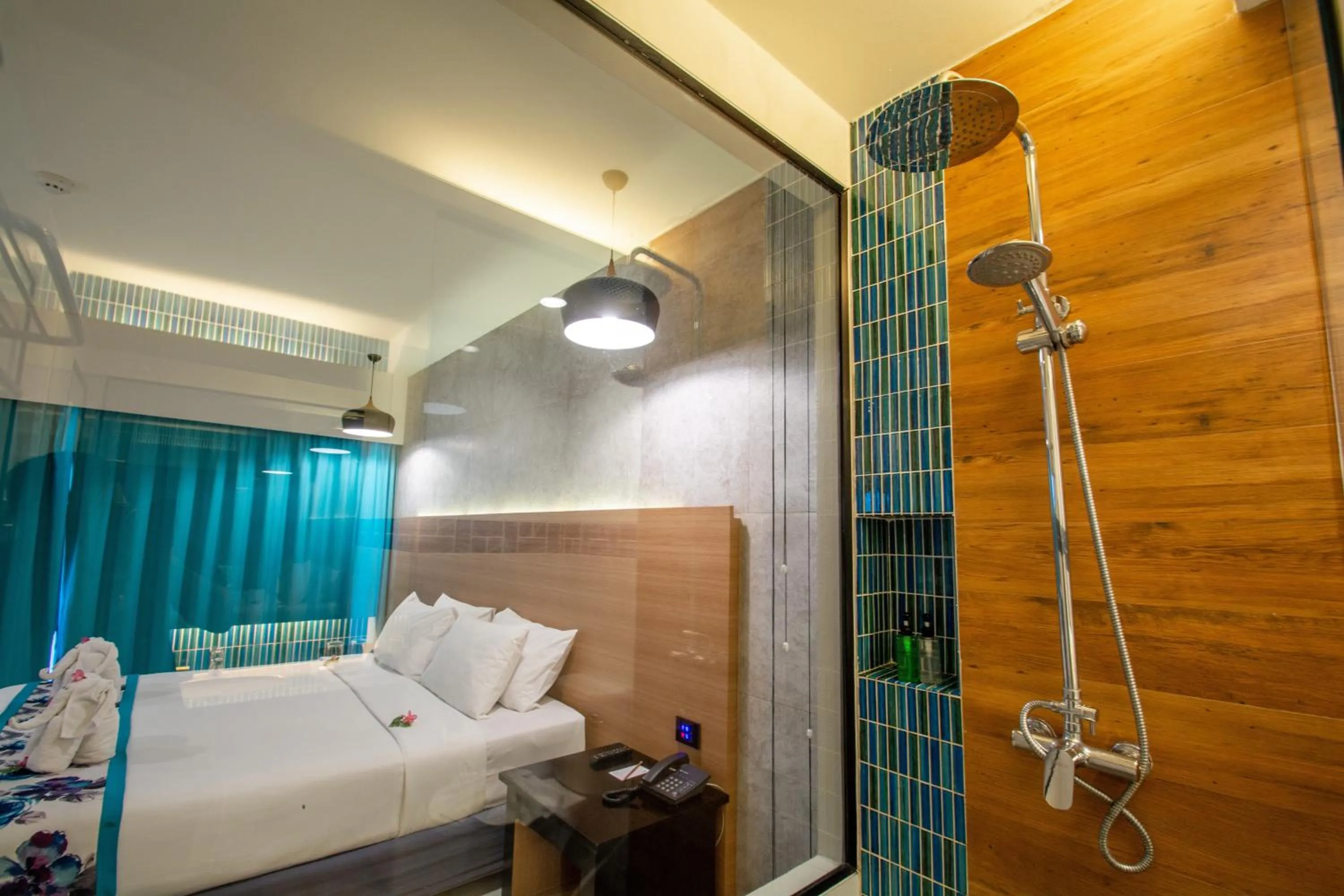 Bathroom, Bed in Peach Hill Resort - SHA Extra Plus
