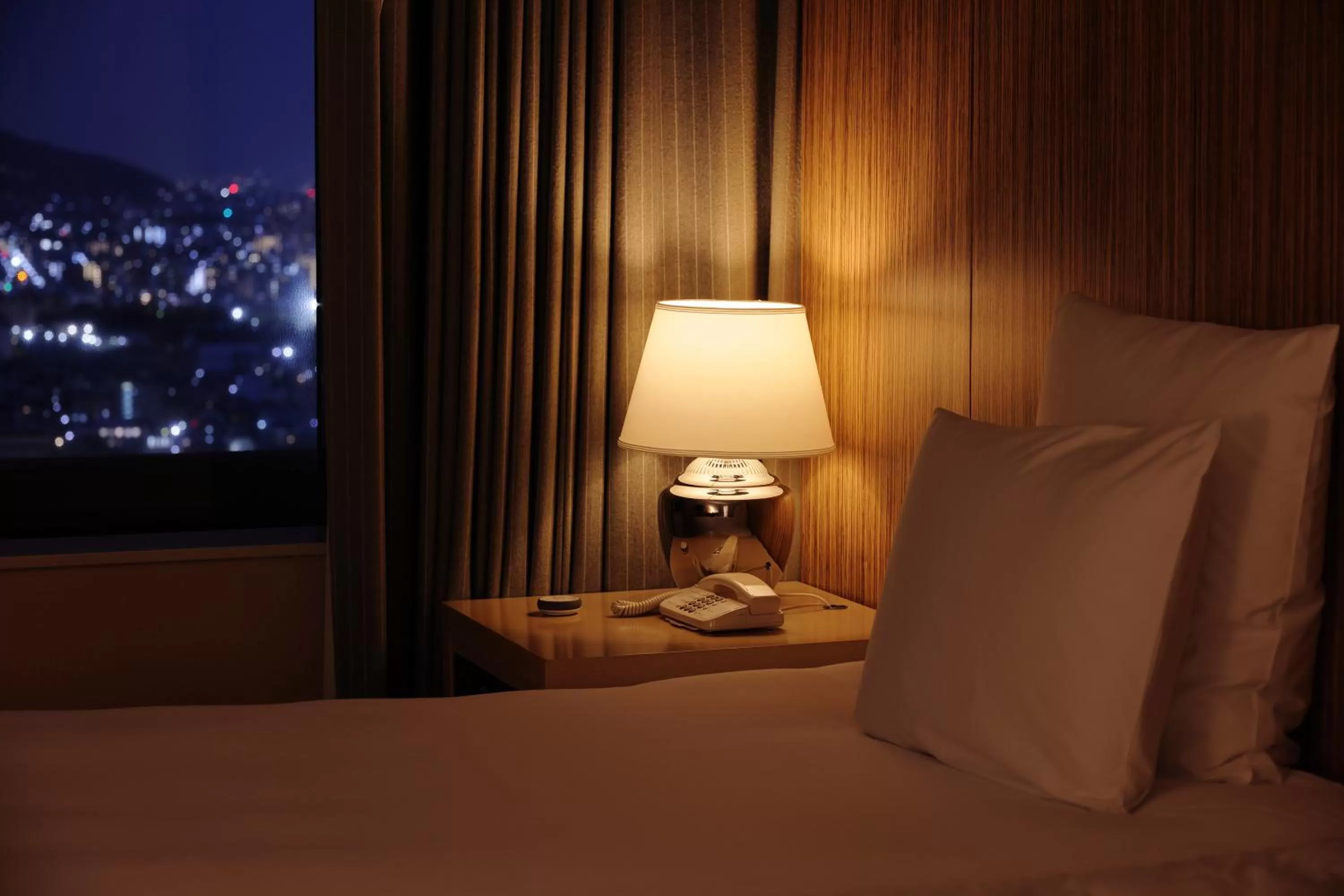 Night, Bed in ANA Crowne Plaza Kobe by IHG