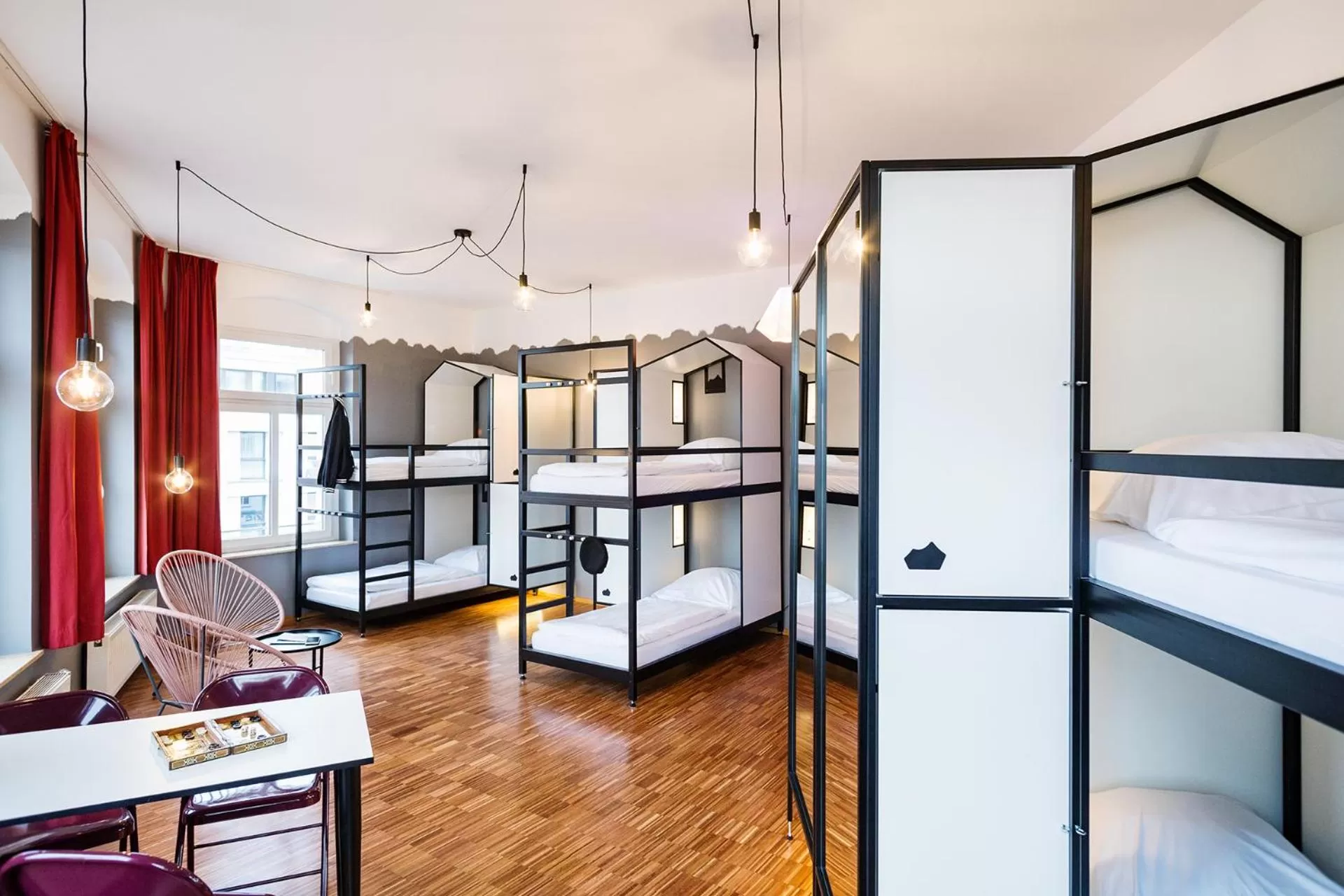 Seating area, Bed in The Circus Hostel