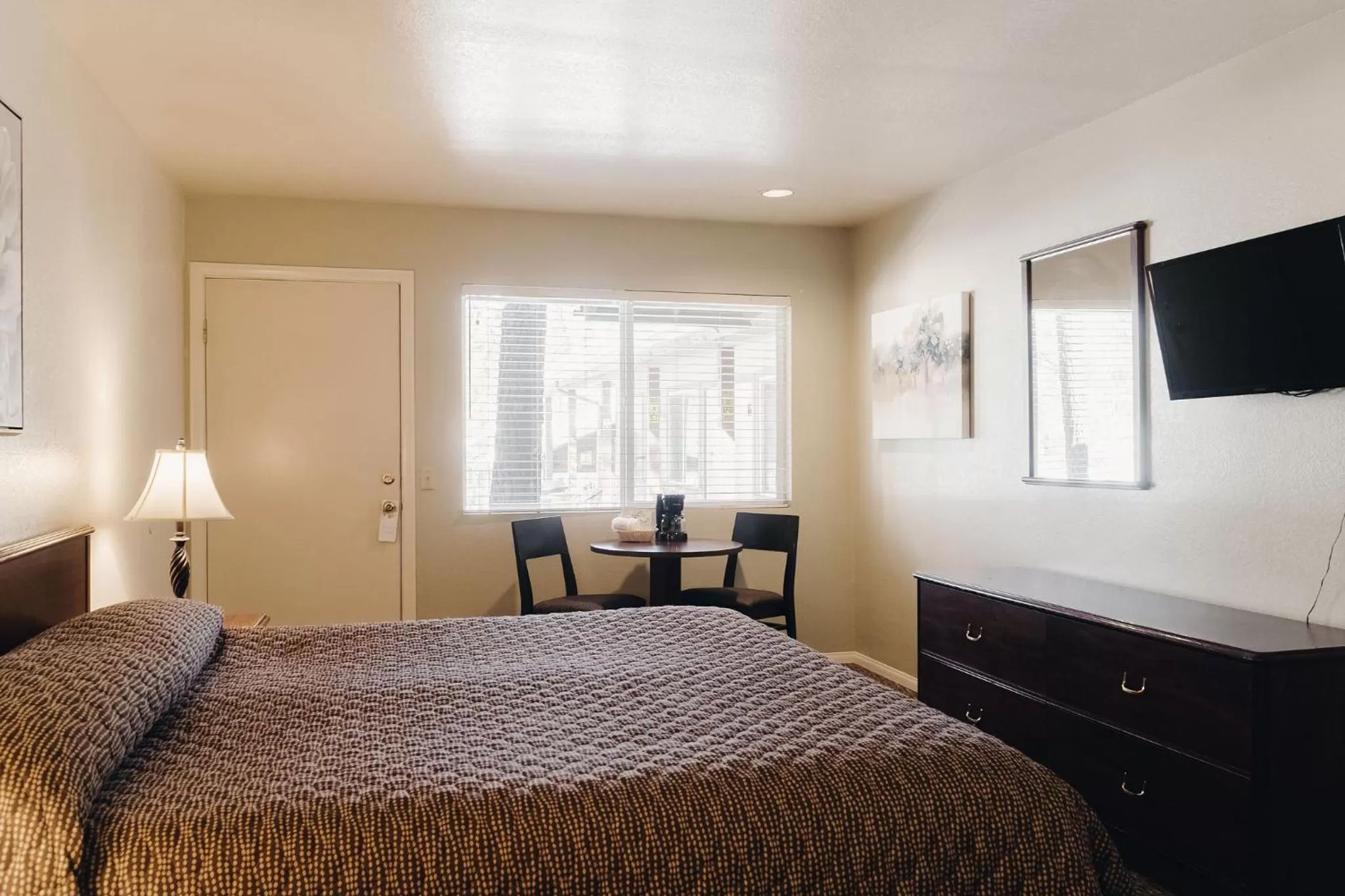 Bed in Vintage Lakeside Inn