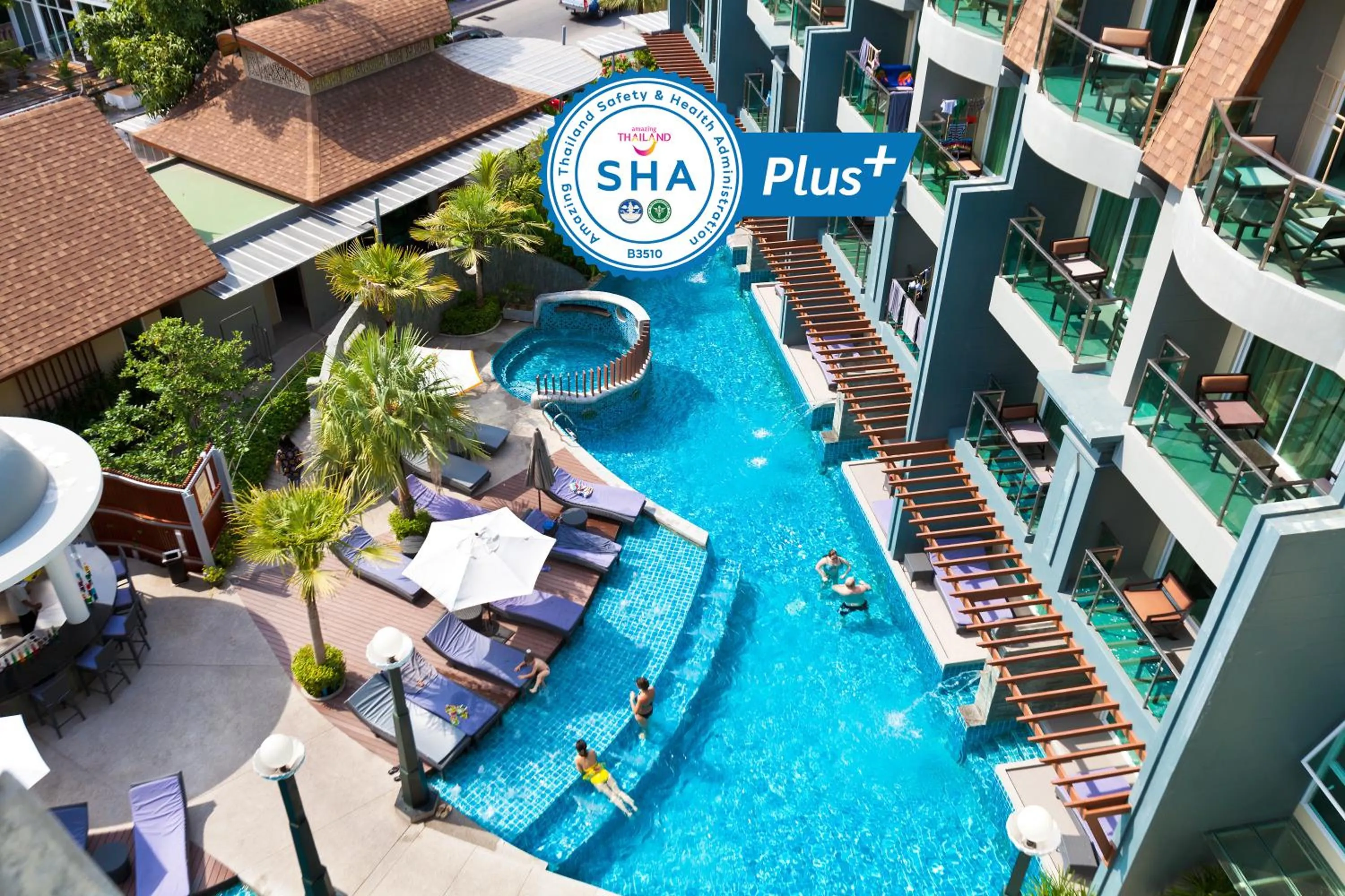 Bird's eye view in Ramaburin Resort Patong - SHA Extra Plus