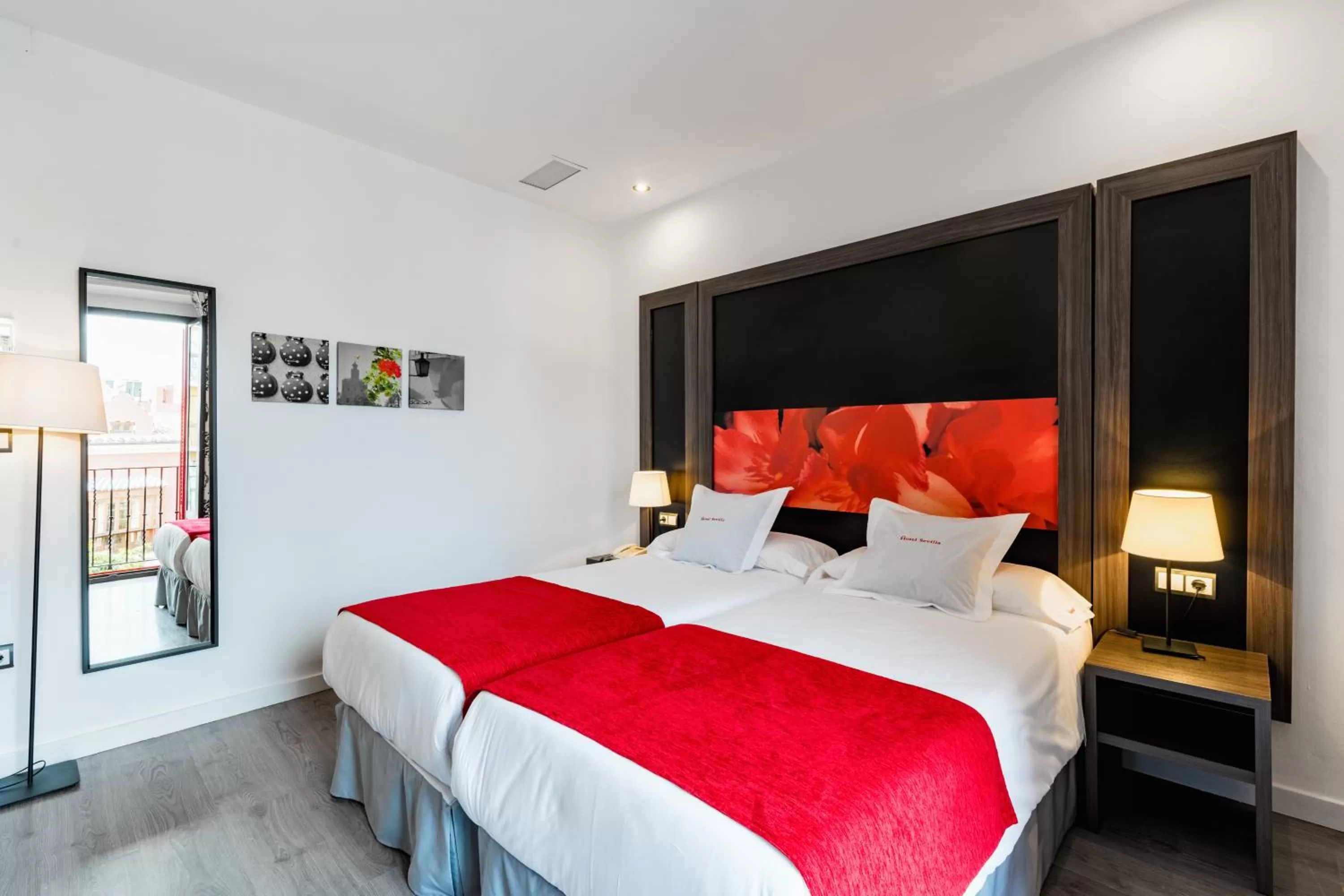 Bed in Hotel Sevilla