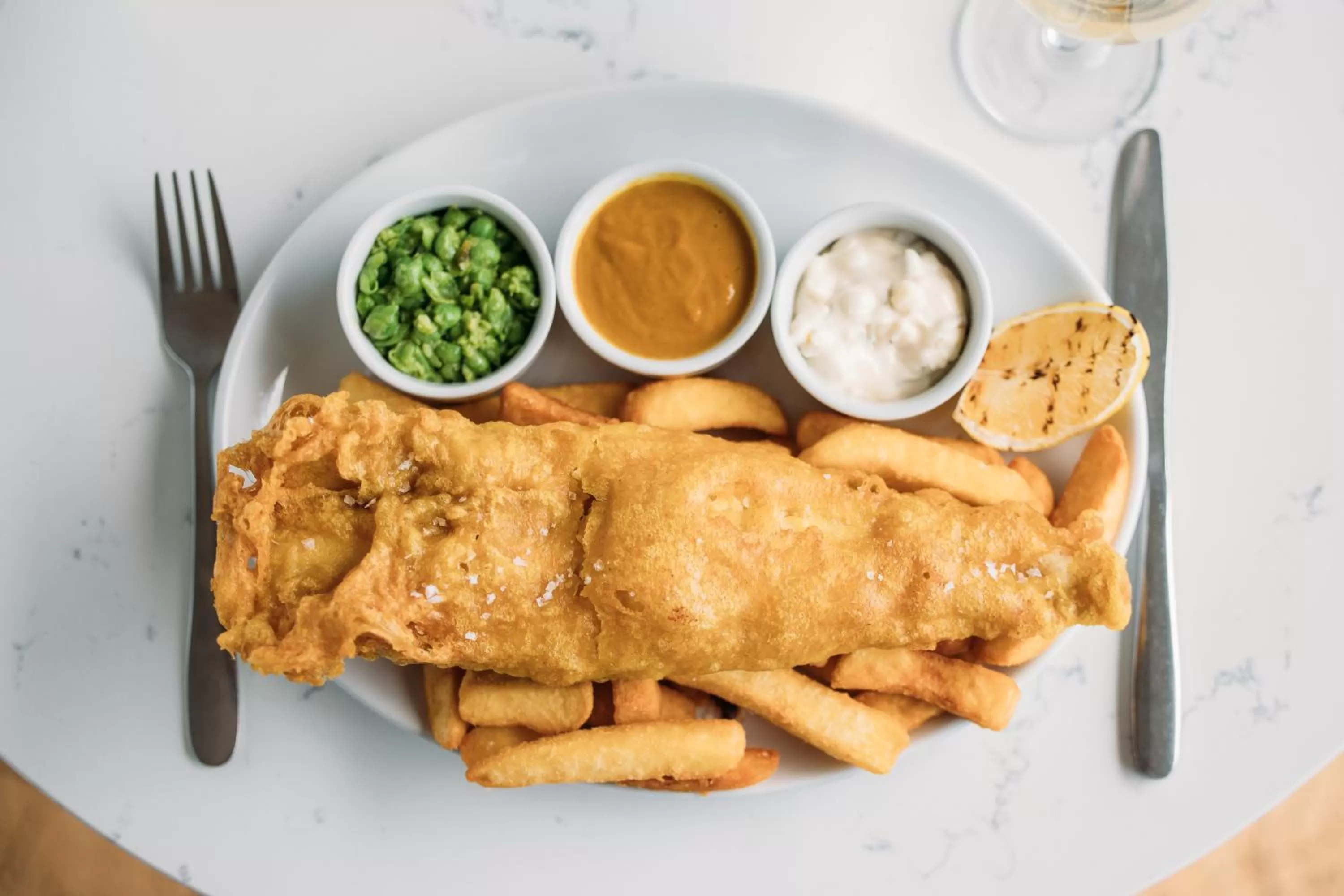 Food close-up in Polurrian on the Lizard