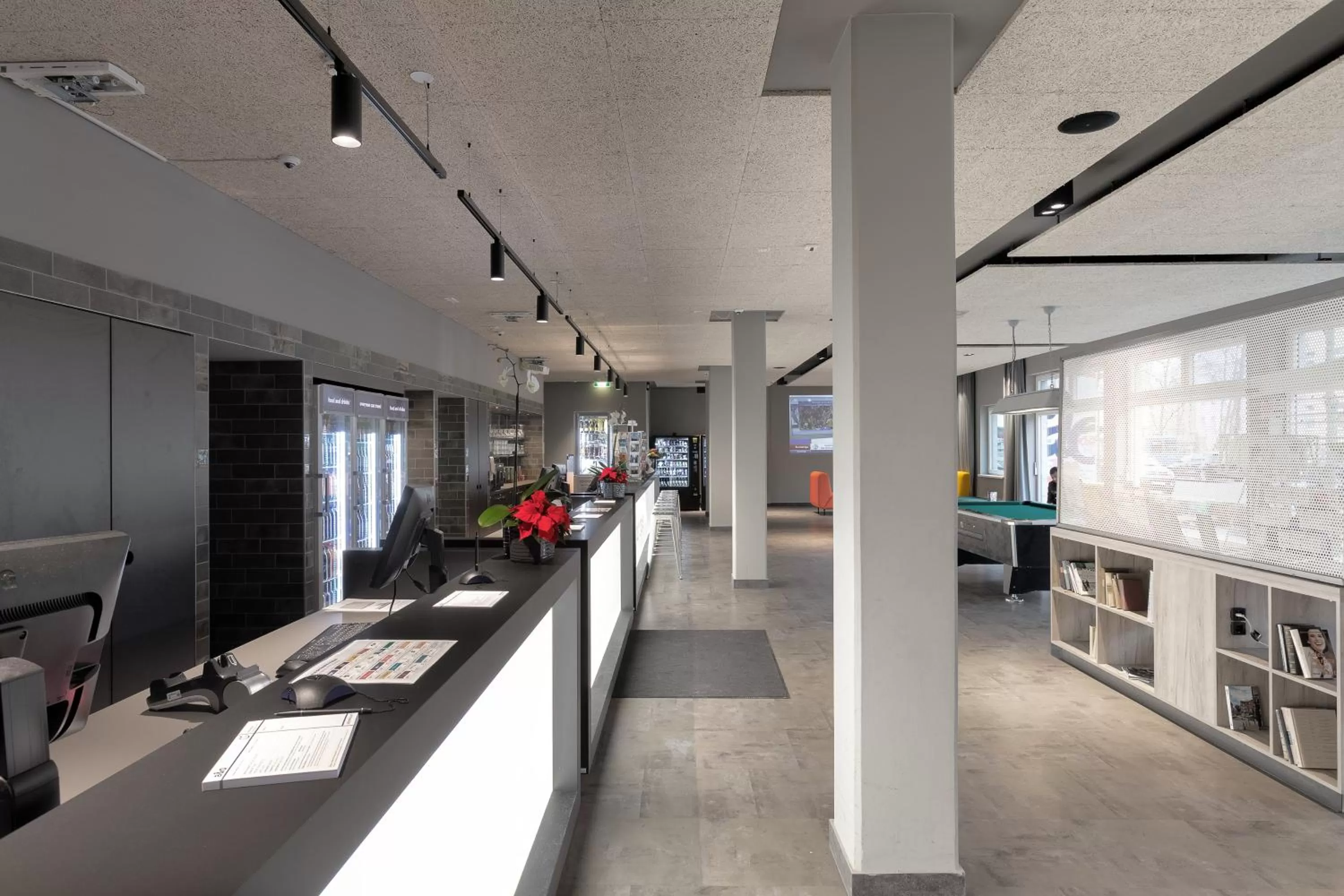 Lobby or reception in a&o Berlin Hauptbahnhof