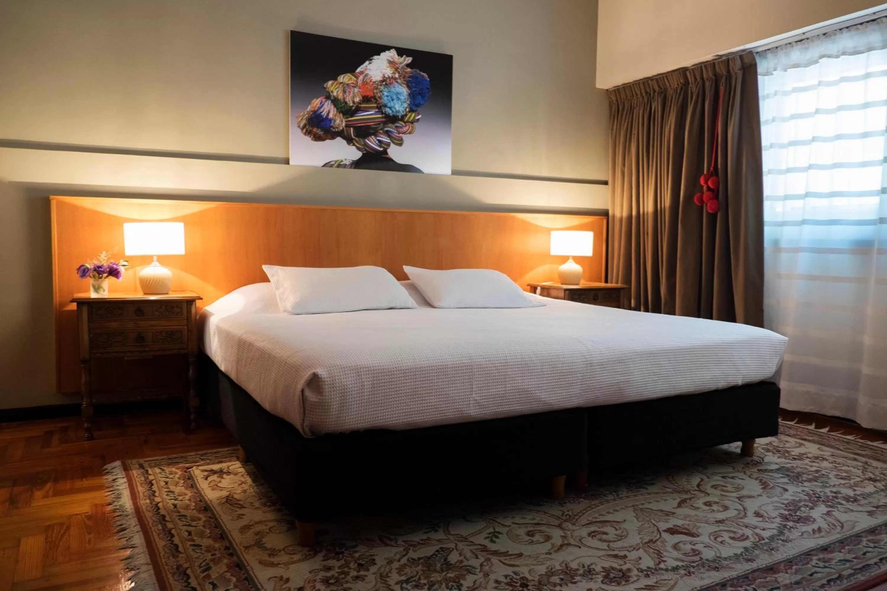 Bed in Lina's Tango Guesthouse