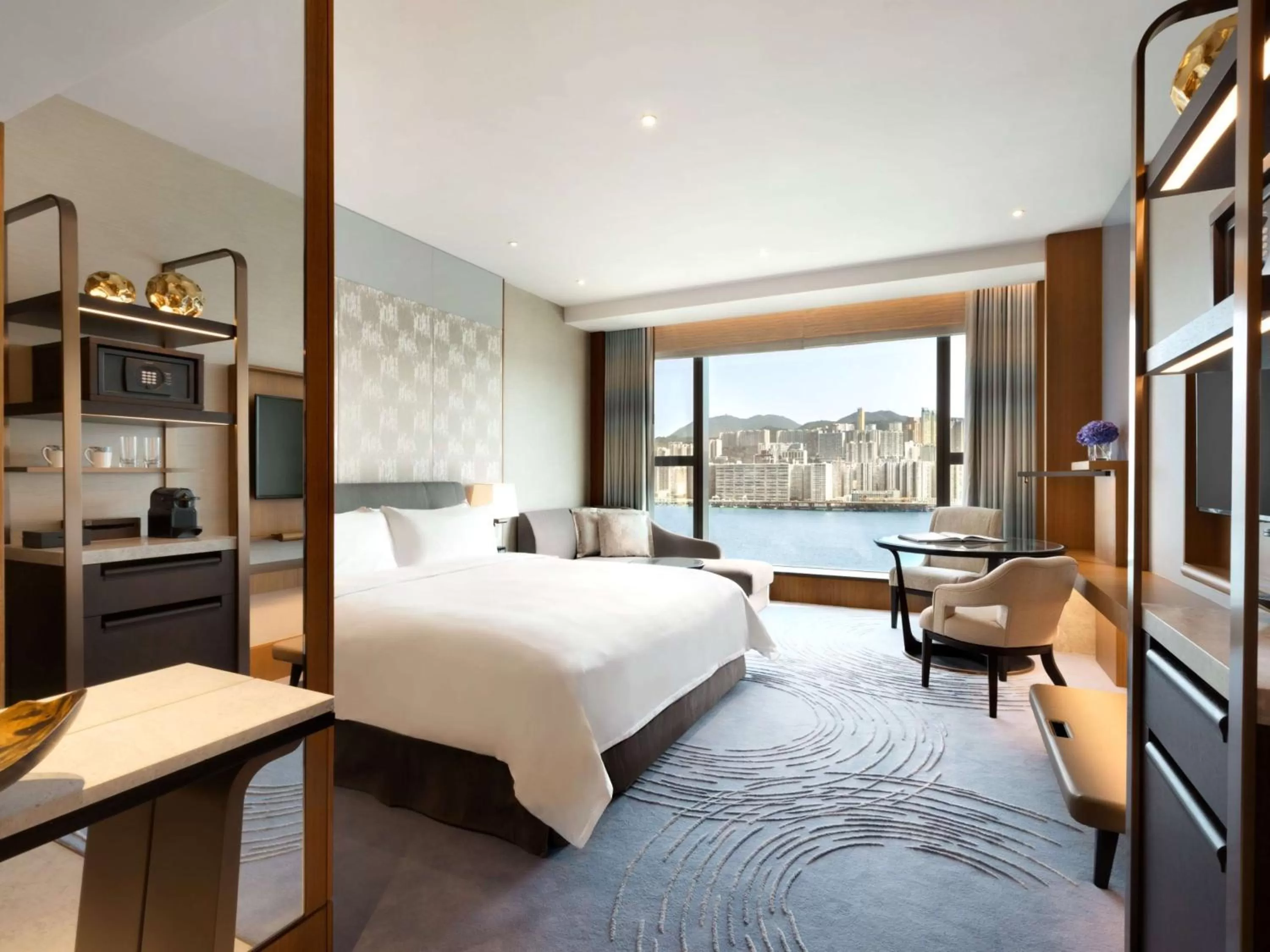 Bedroom, Bed in Kerry Hotel Hong Kong by Shangri-la