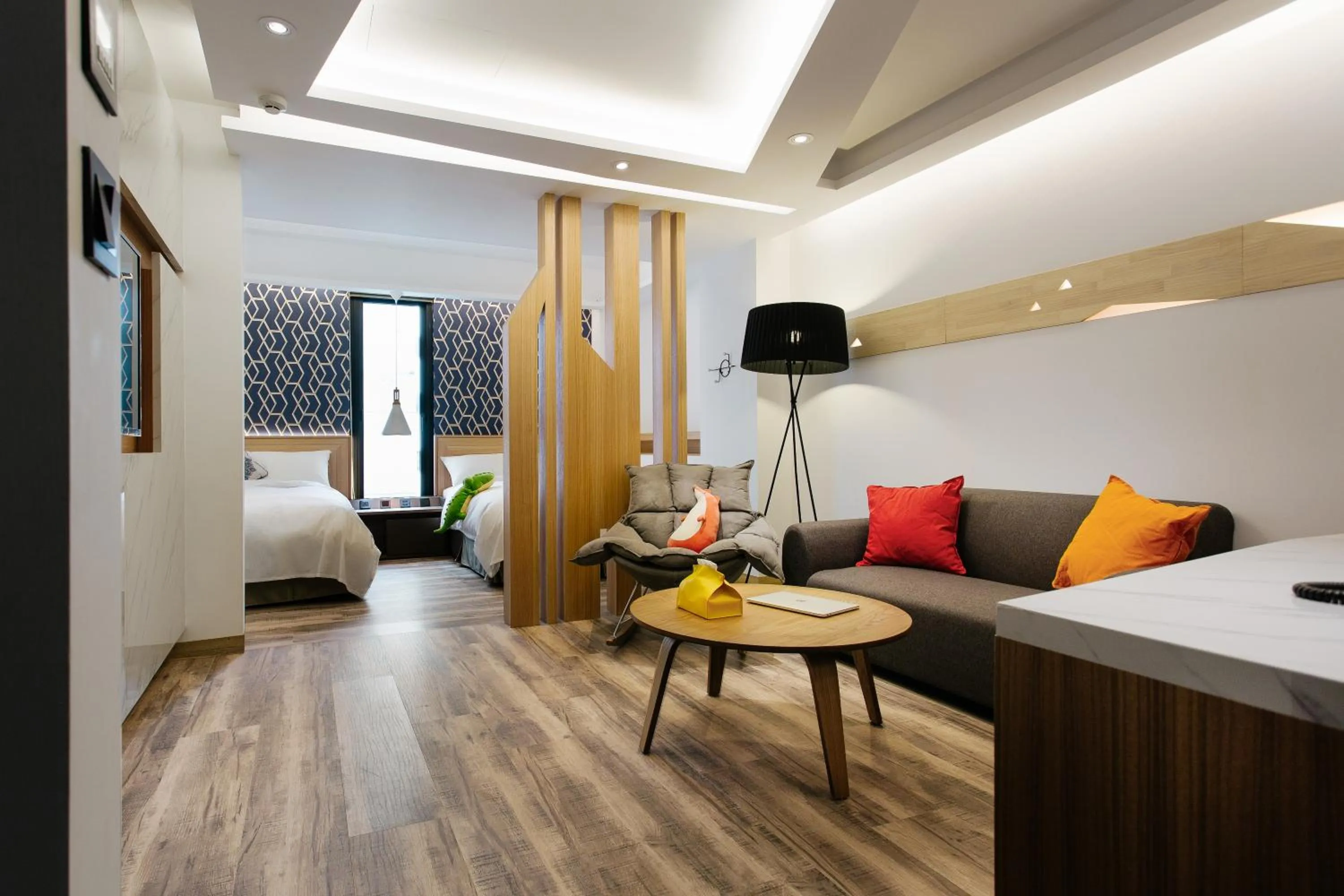 Photo of the whole room, Bed in CHECK inn Taichung Zhongshan