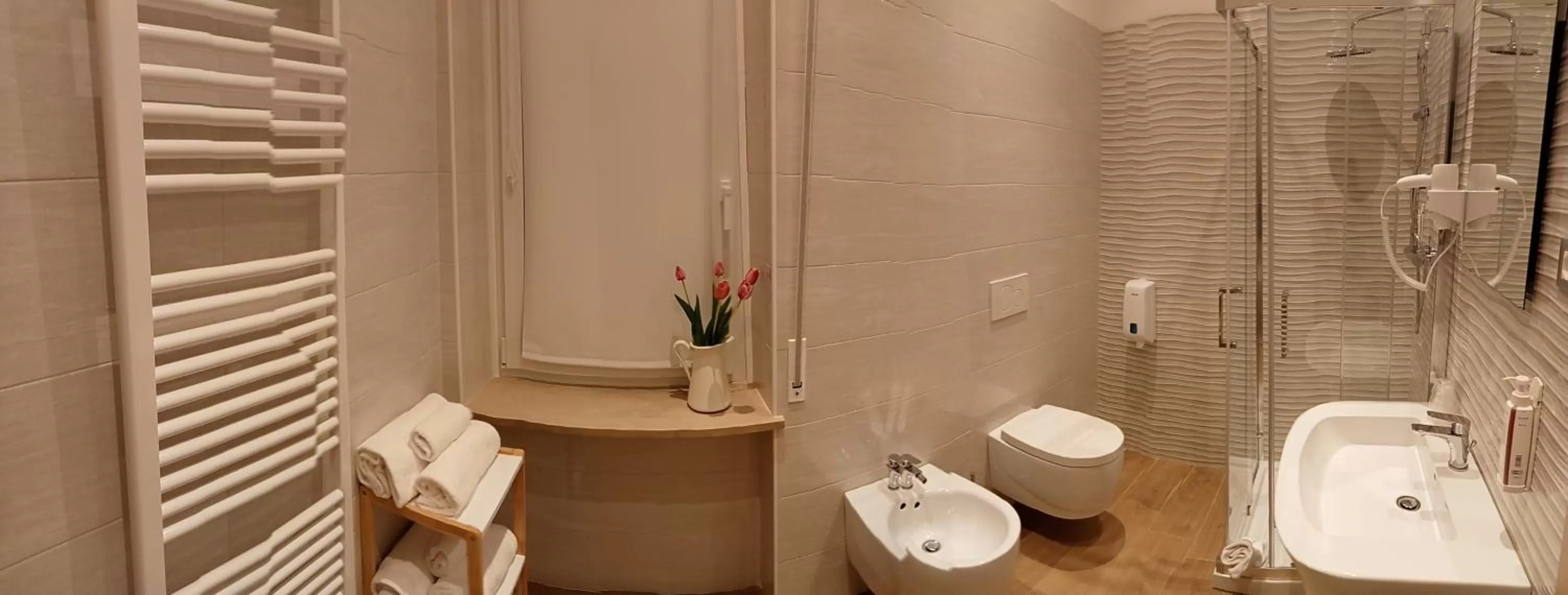 Shower in Hotel Porta Rivera