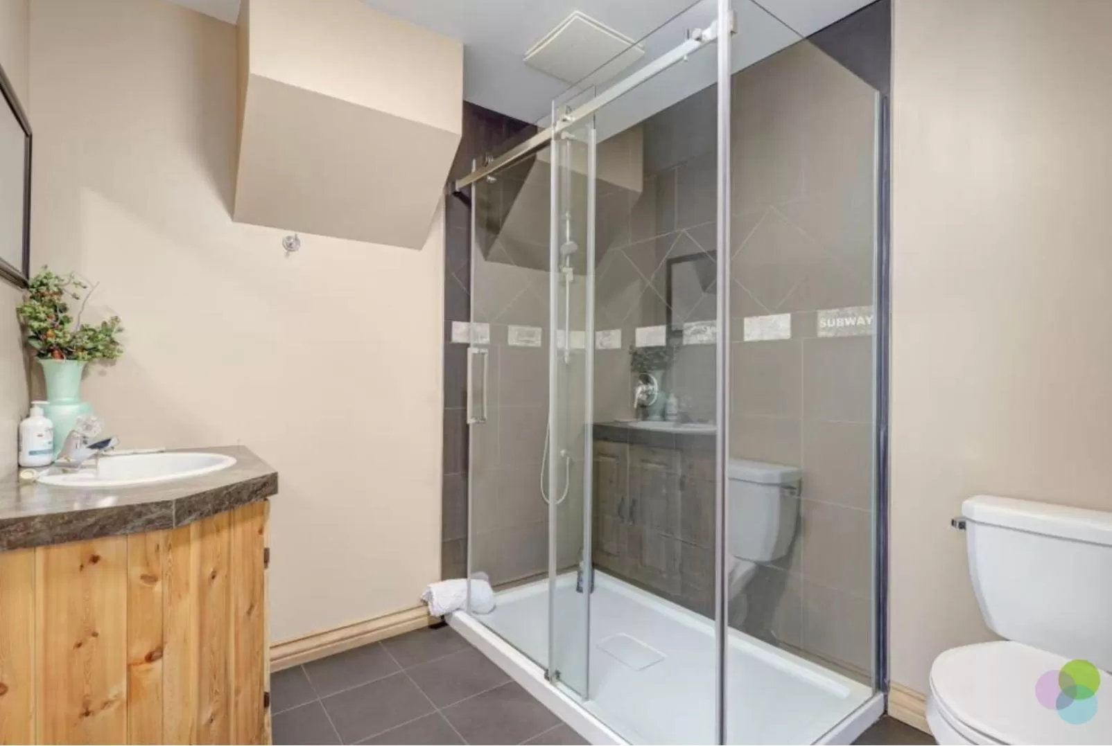 Bathroom in Hébergement chez le D