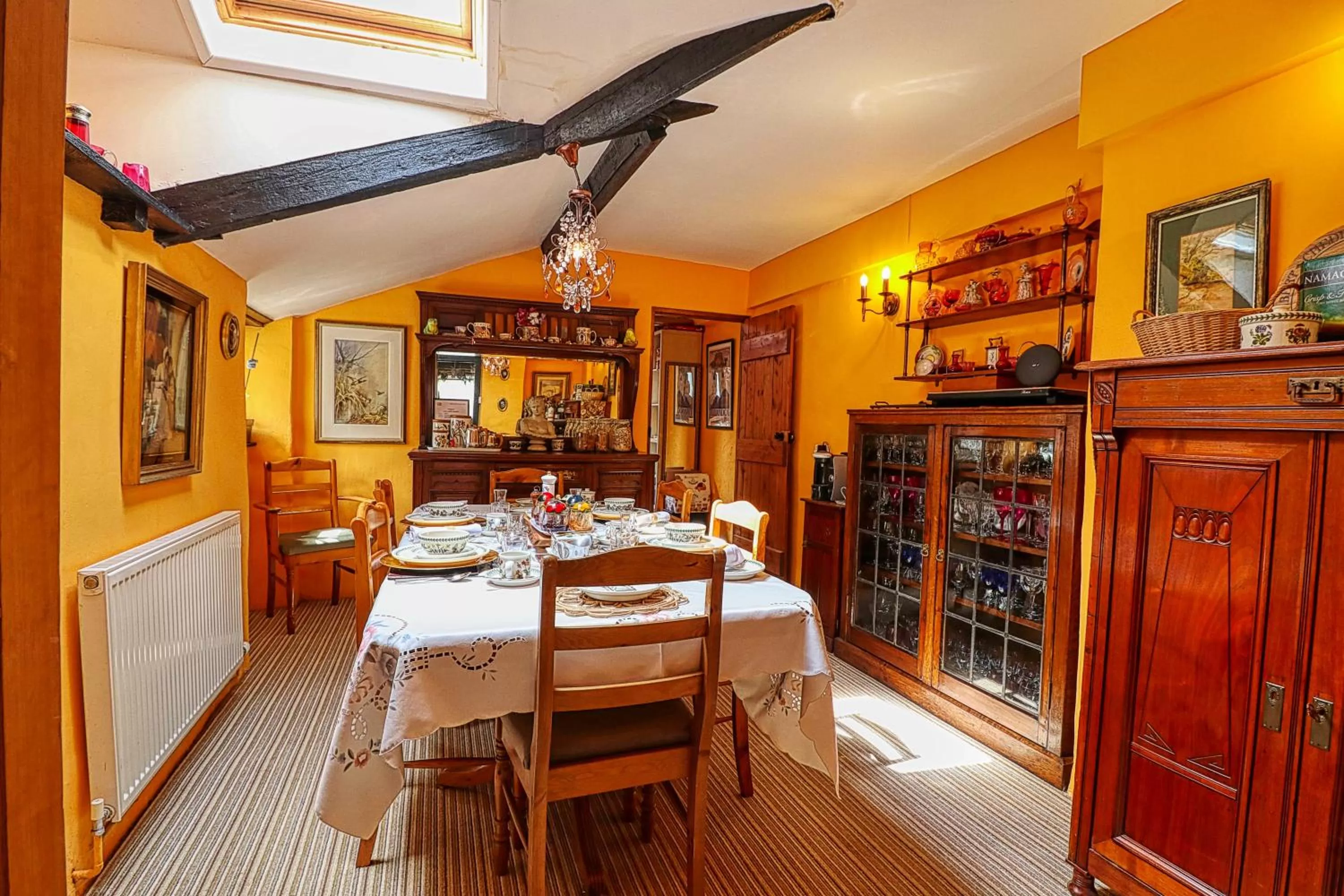 Dining area in The Old Bookshop