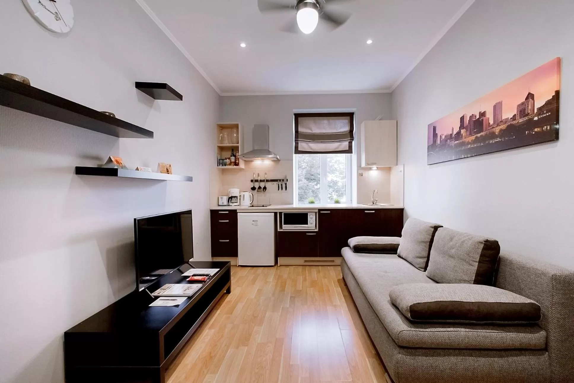 Kitchen or kitchenette in RIGAAPARTMENT SONADA Self-Service Aparthotel - Private Parking