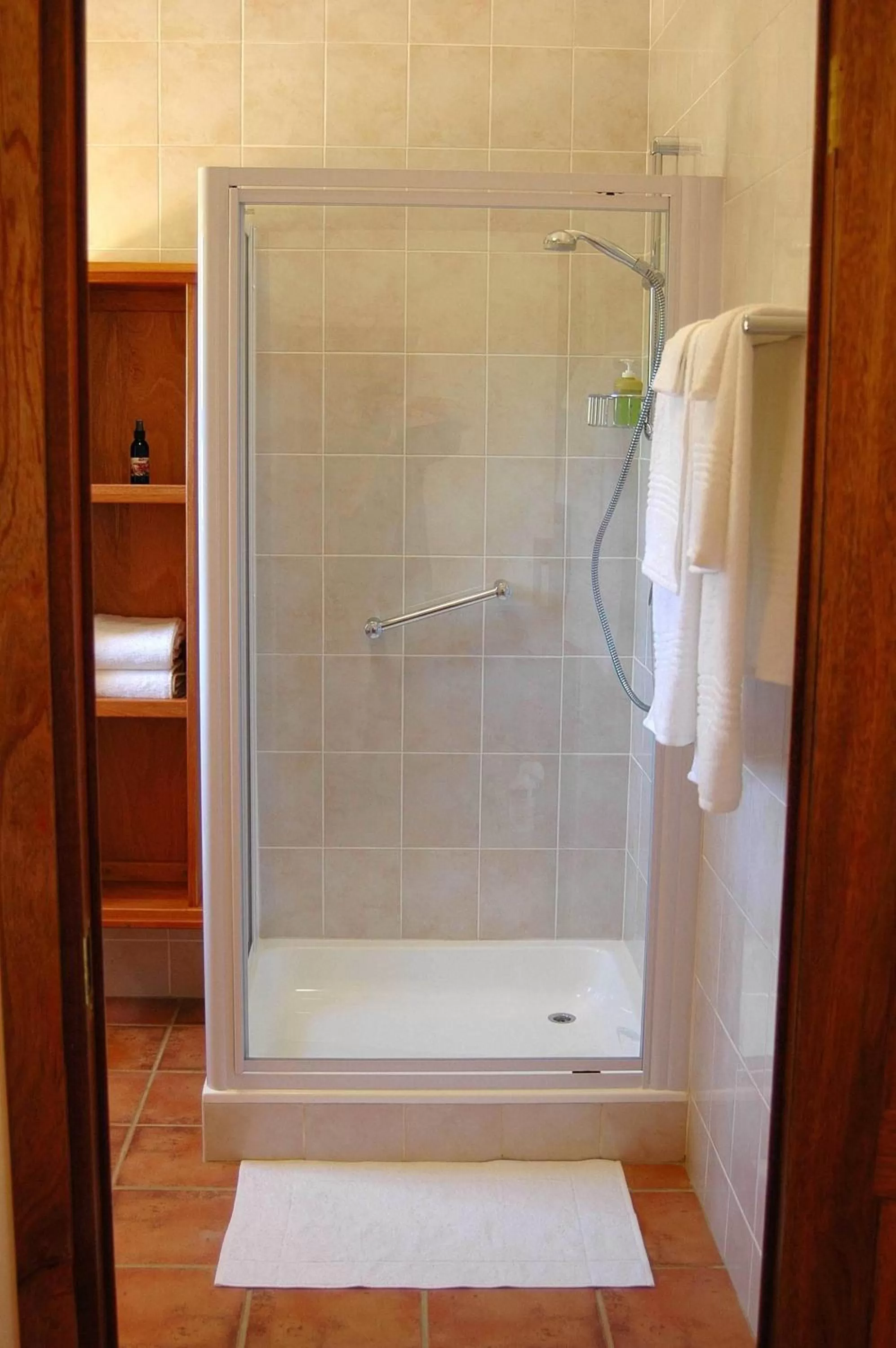 Shower, Bathroom in Gästehaus Pinkepank