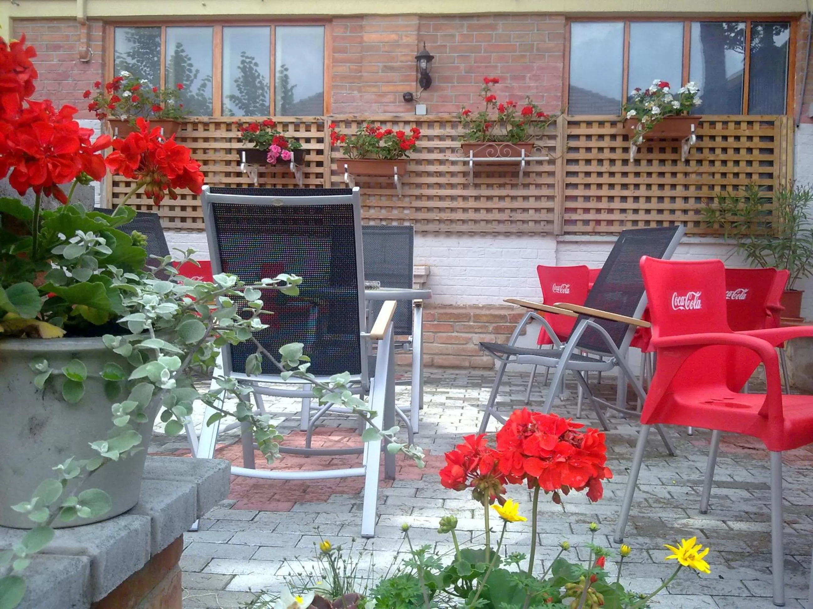 Balcony/Terrace in Central Panzió Gyula