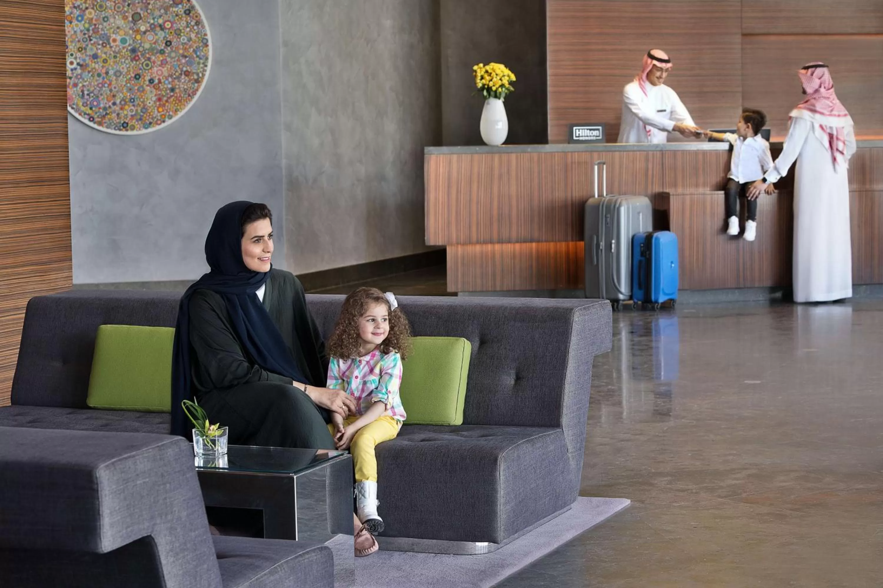Lobby or reception in Hilton Riyadh Hotel & Residences