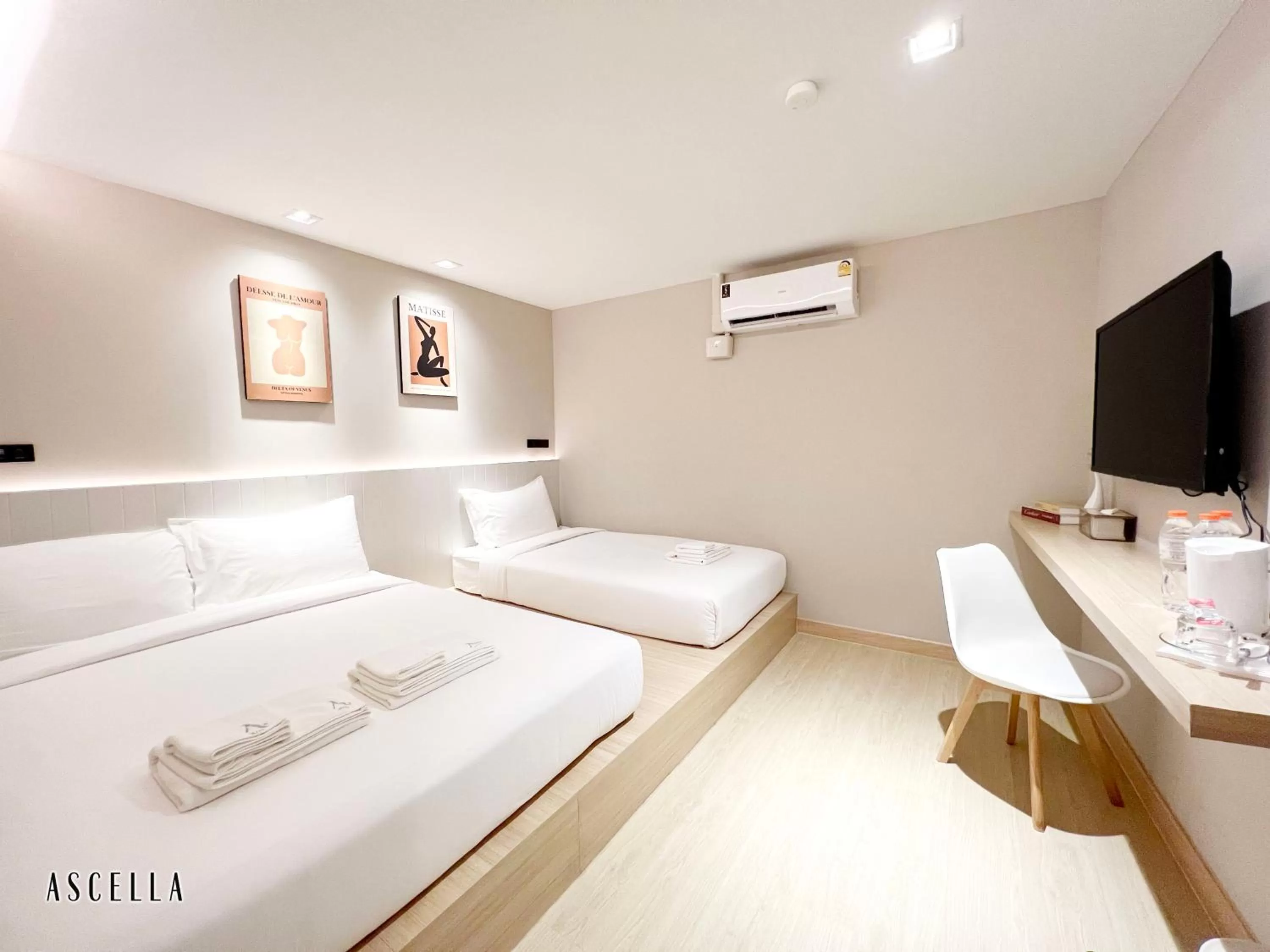 Bed in Ascella Bangkok Hotel