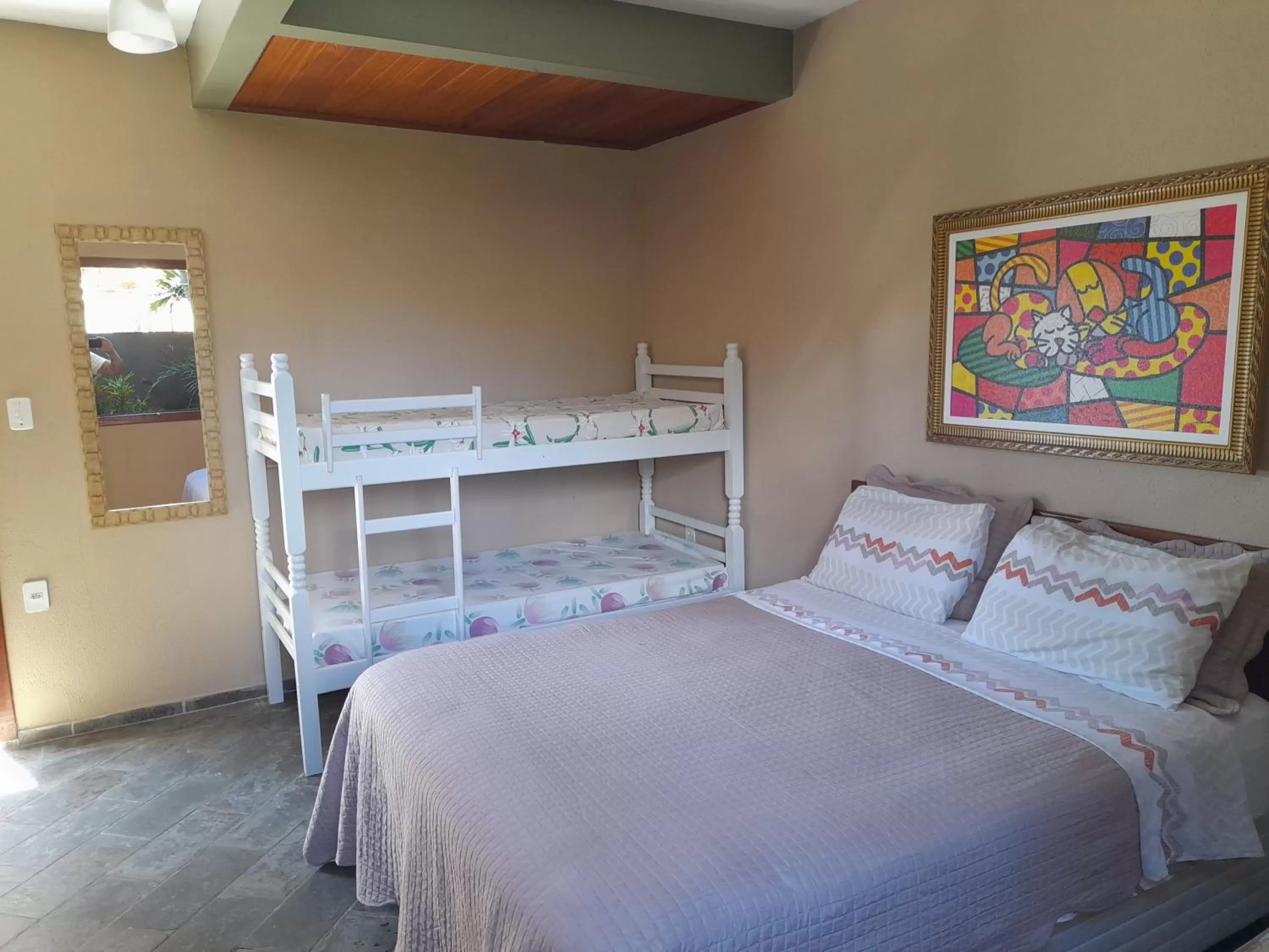 Bed in Pousada Água da Fonte