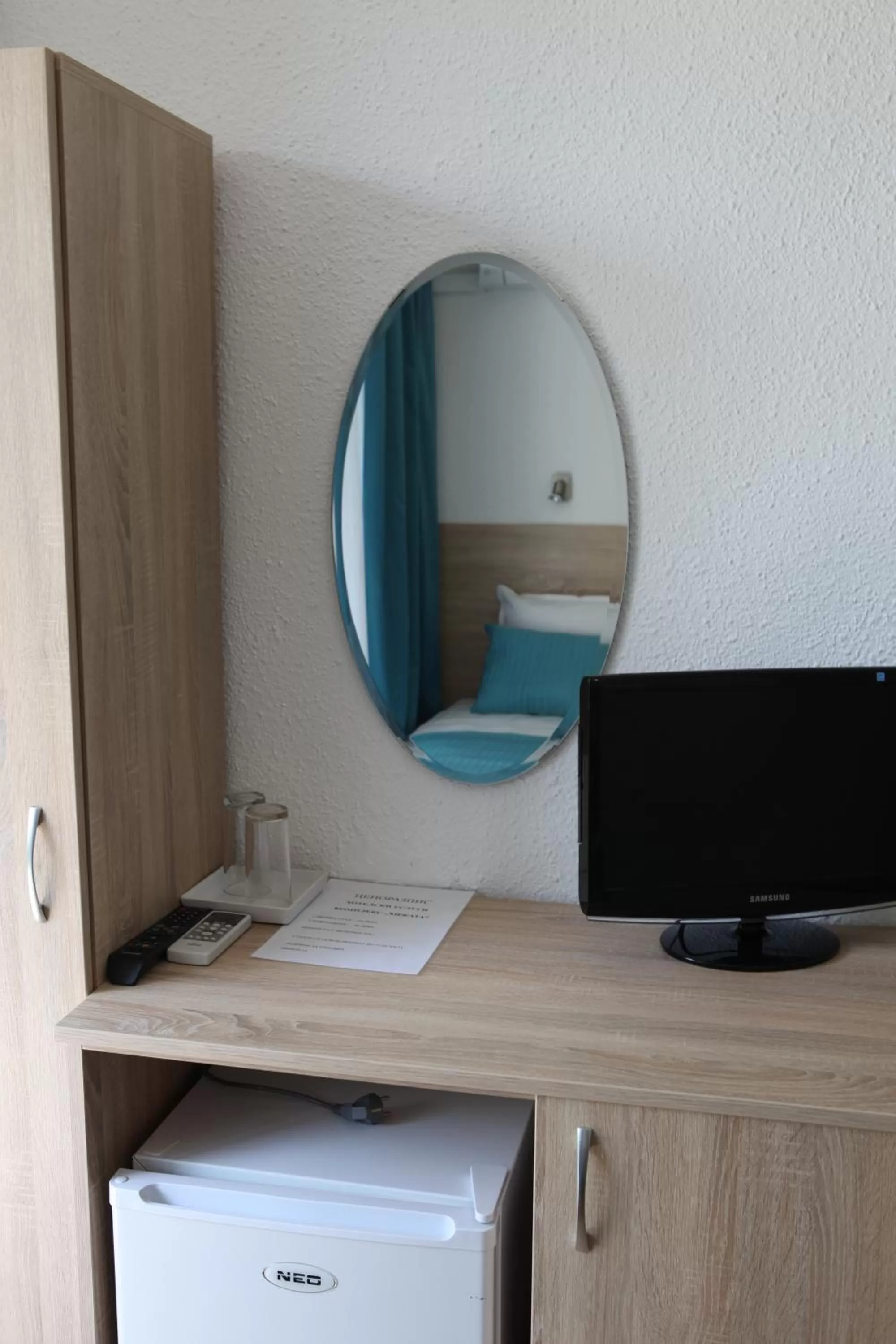 Decorative detail, TV/Entertainment Center in Hotel Hijata