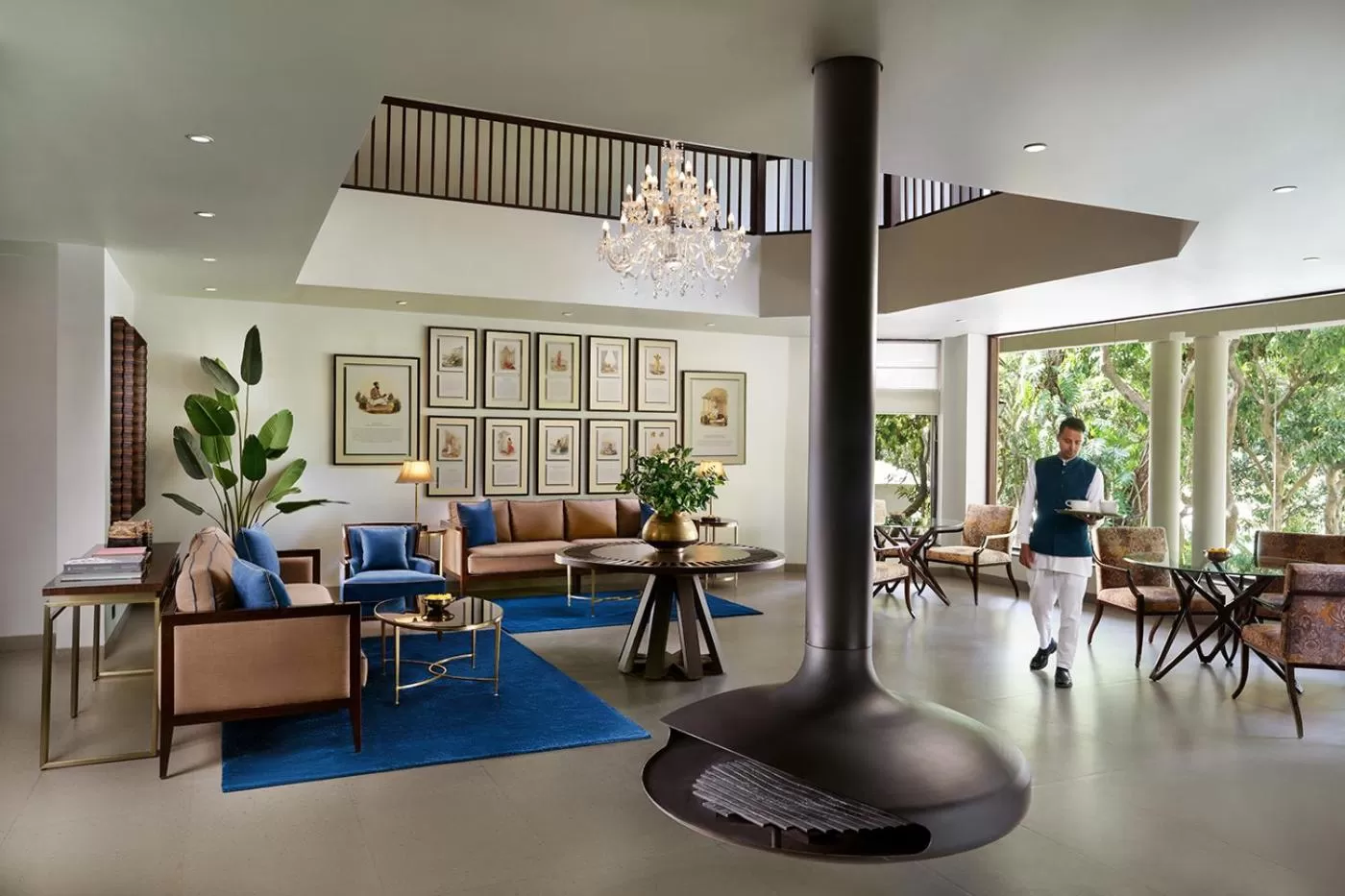 Lobby or reception in Anand Kashi by the Ganges Rishikesh - IHCL Seleqtions