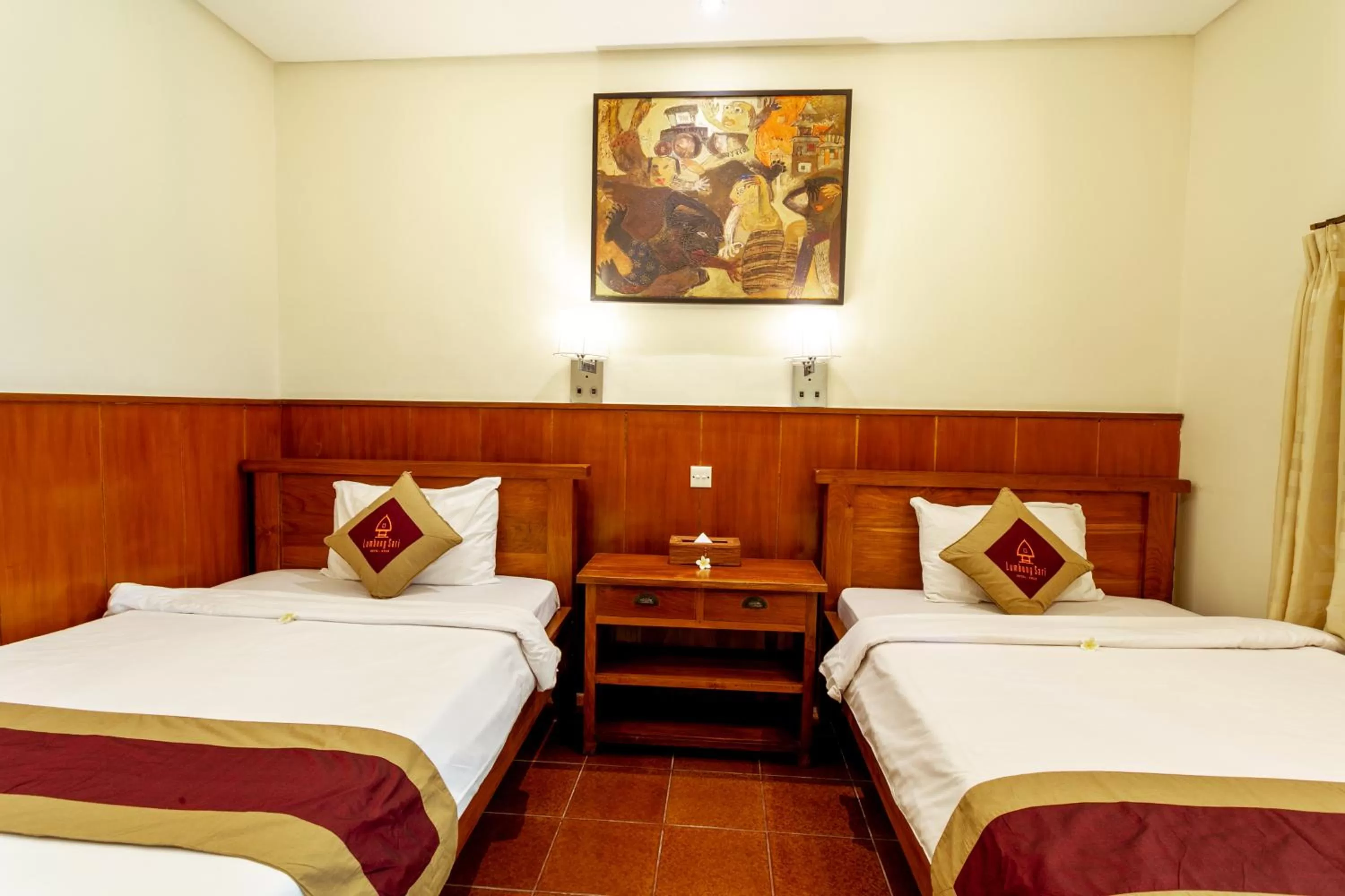 Bed in Lumbung Sari Ubud Hotel - CHSE Certified