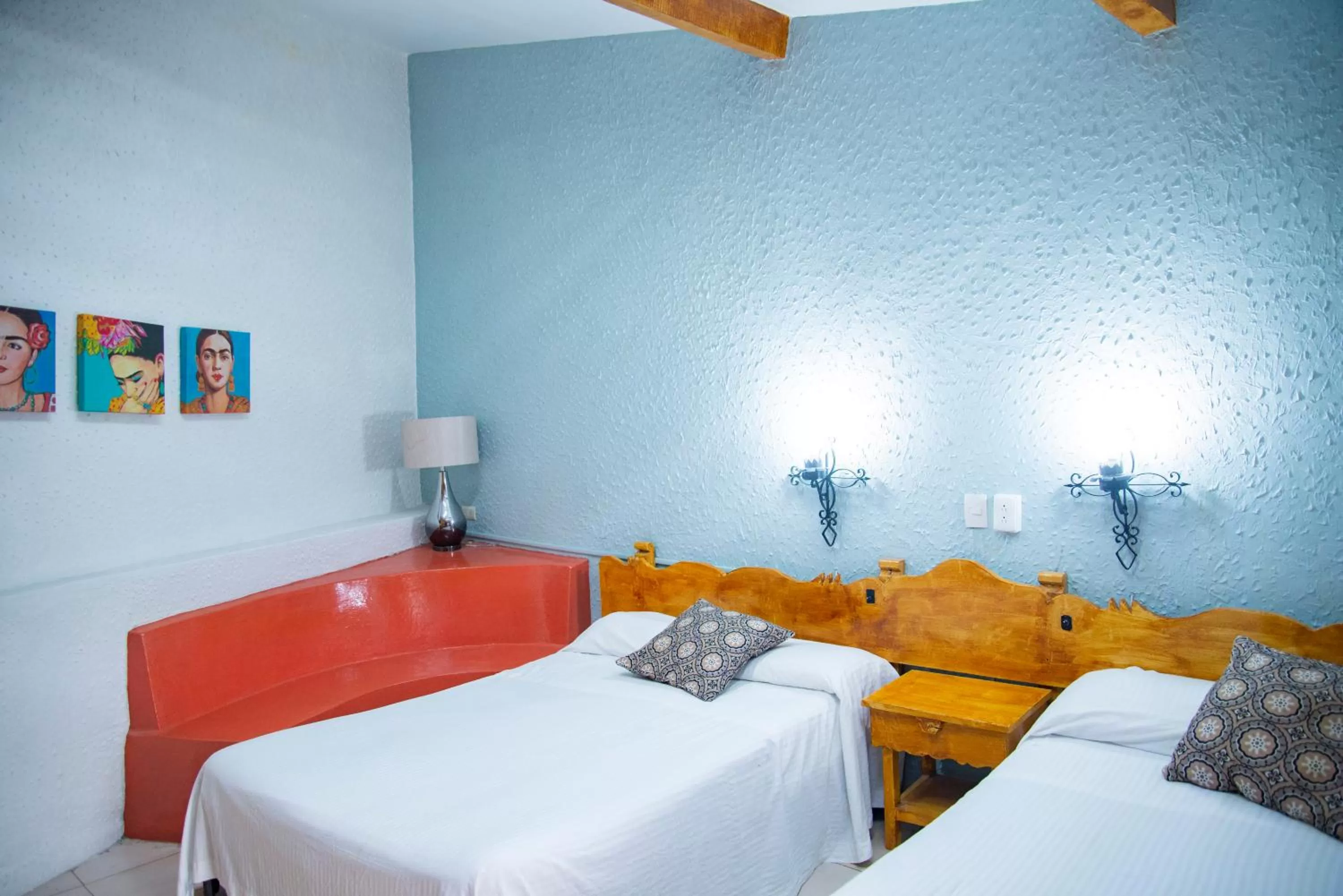 Bed in Hotel Hacienda de Cobos