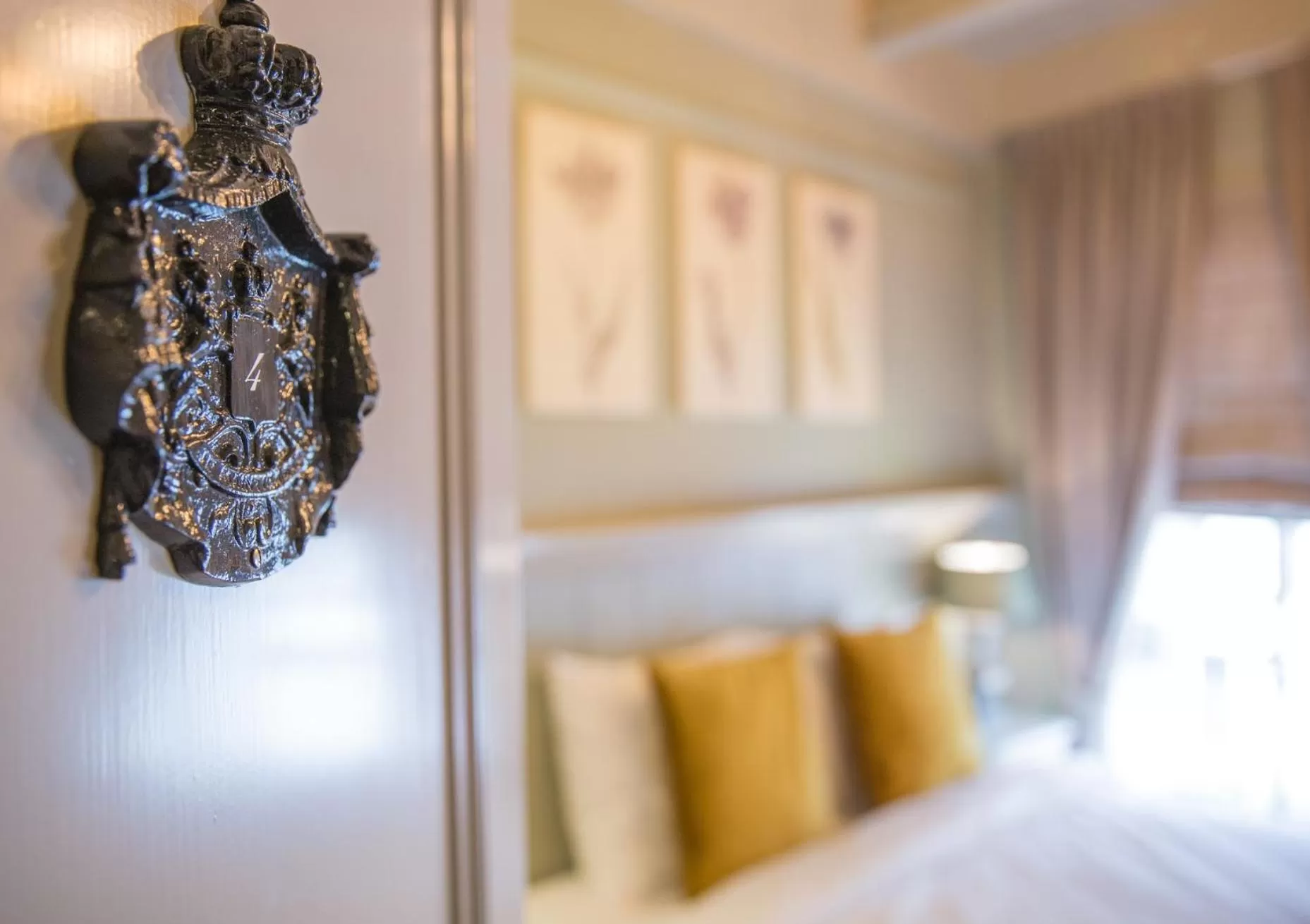 Decorative detail, Bed in Logement Petit Beijers