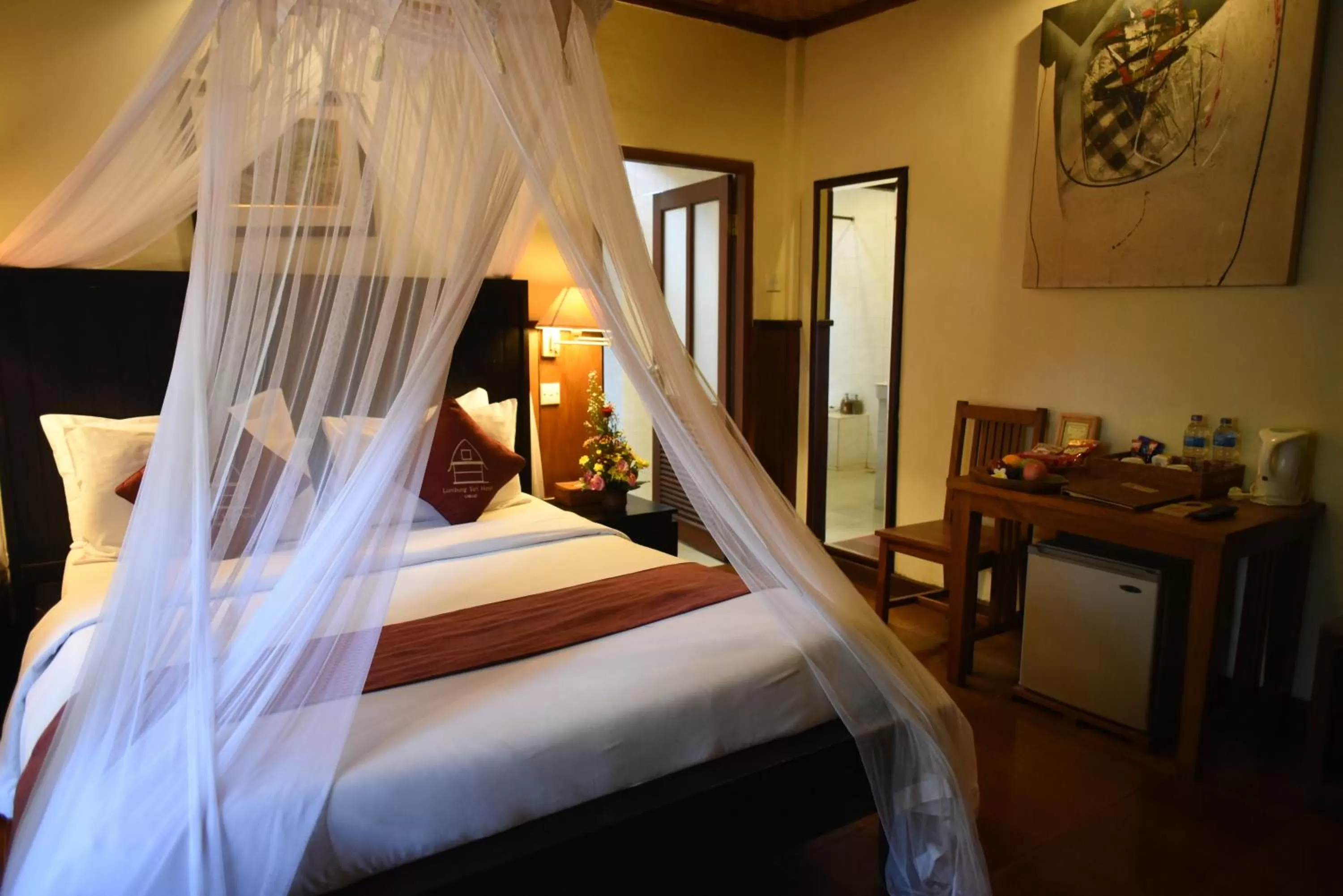 Bed in Lumbung Sari Ubud Hotel - CHSE Certified
