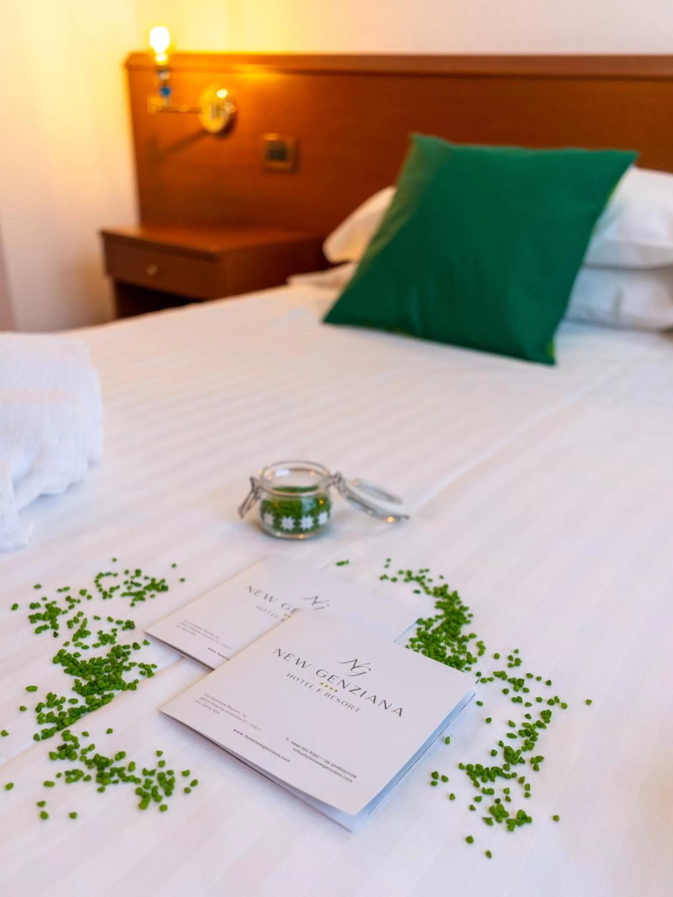 Bed in Hotel New Genziana