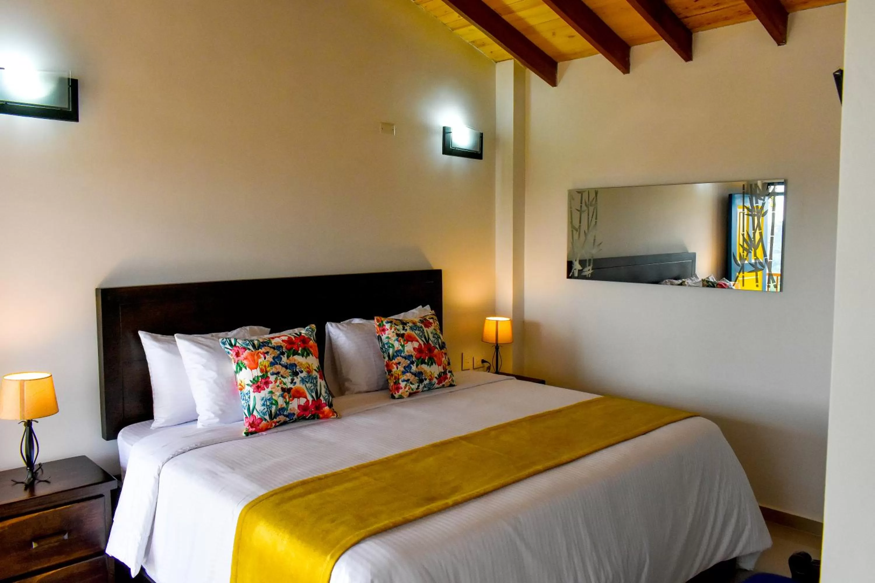 Bed in Guaduales Ecohotel