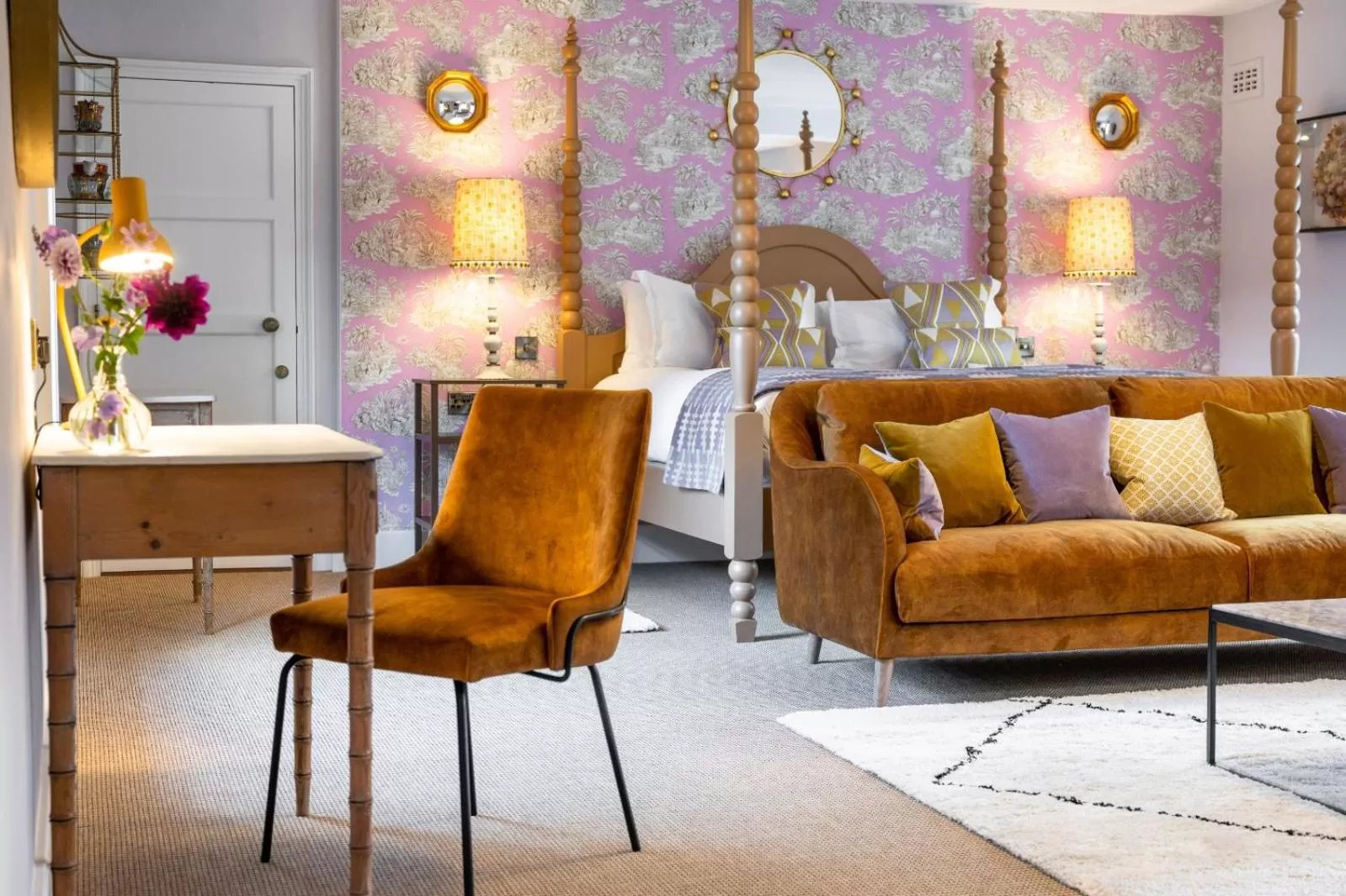 Bed in The Assembly House in central Norwich