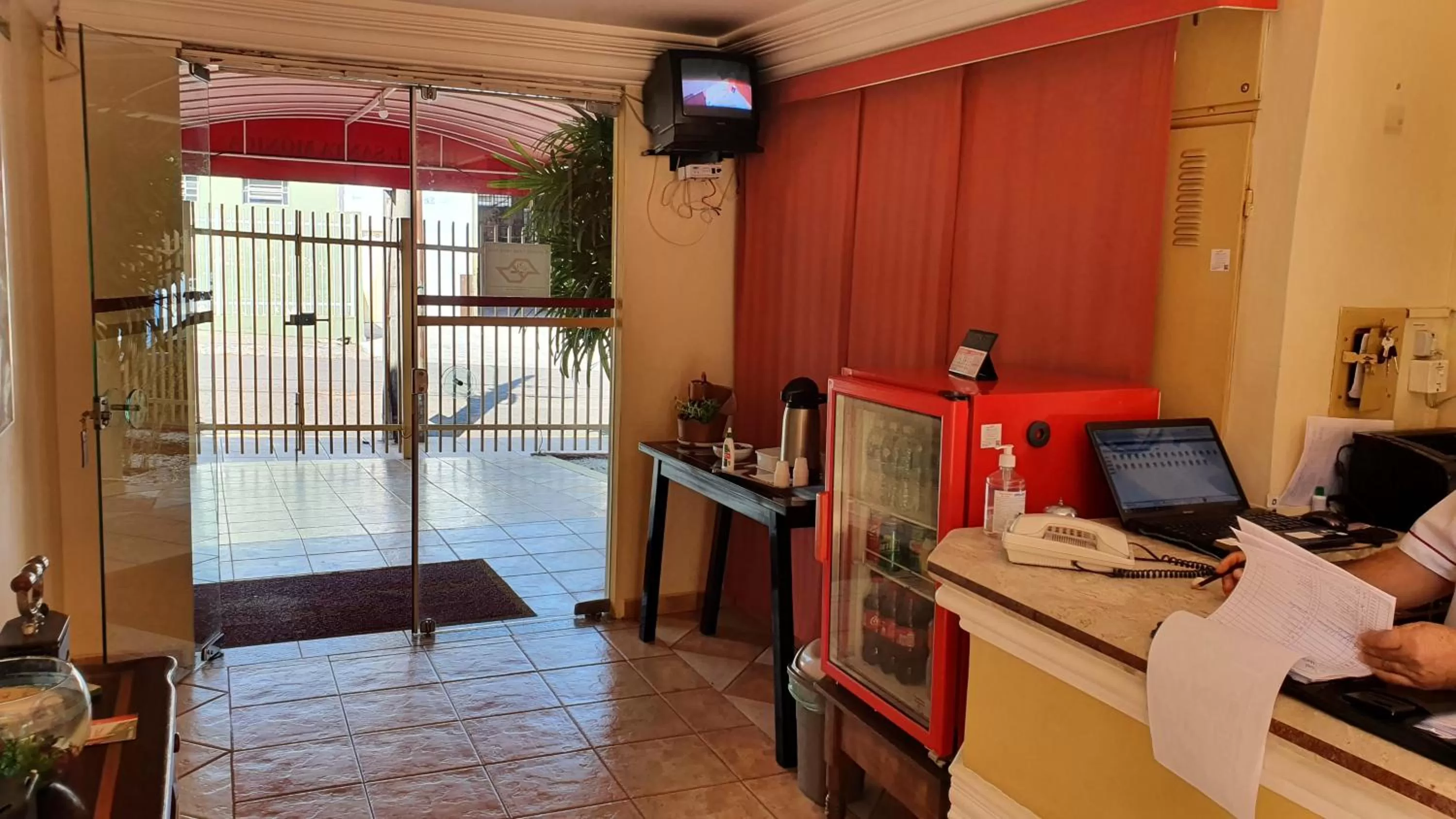 Lobby or reception in Hotel Sta Mônica Marília
