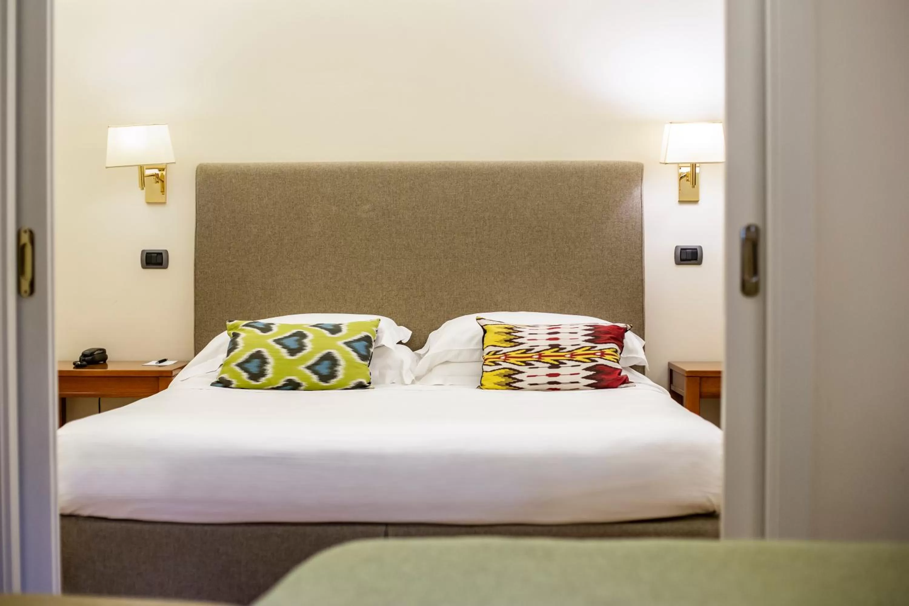 Bed in Hotel Adriano