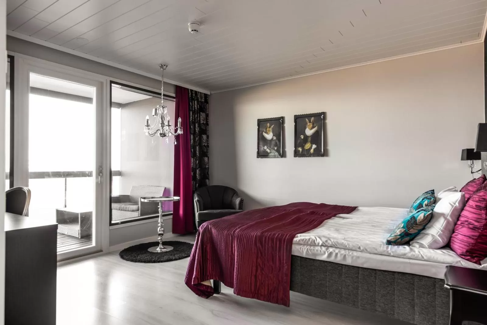 Bed in Hotel Rantakalla