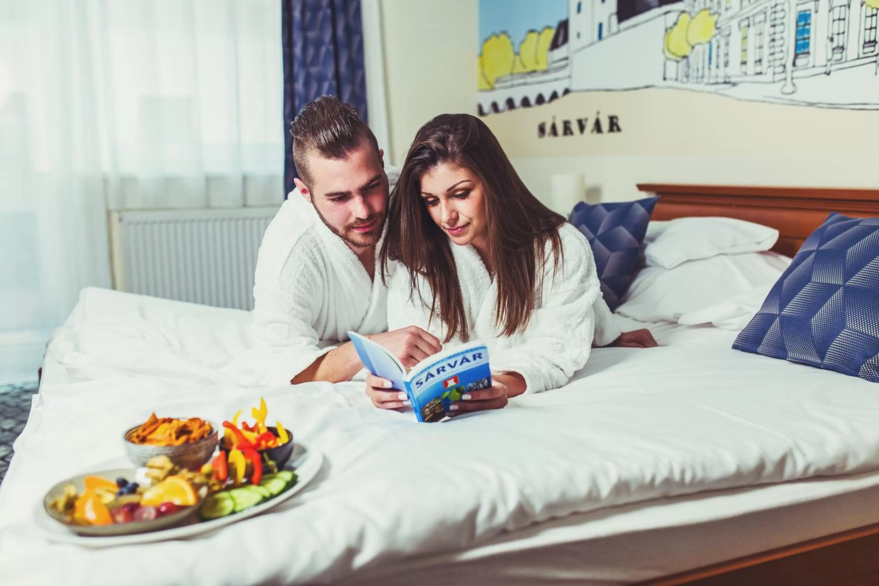 Bed in Hotel Viktória