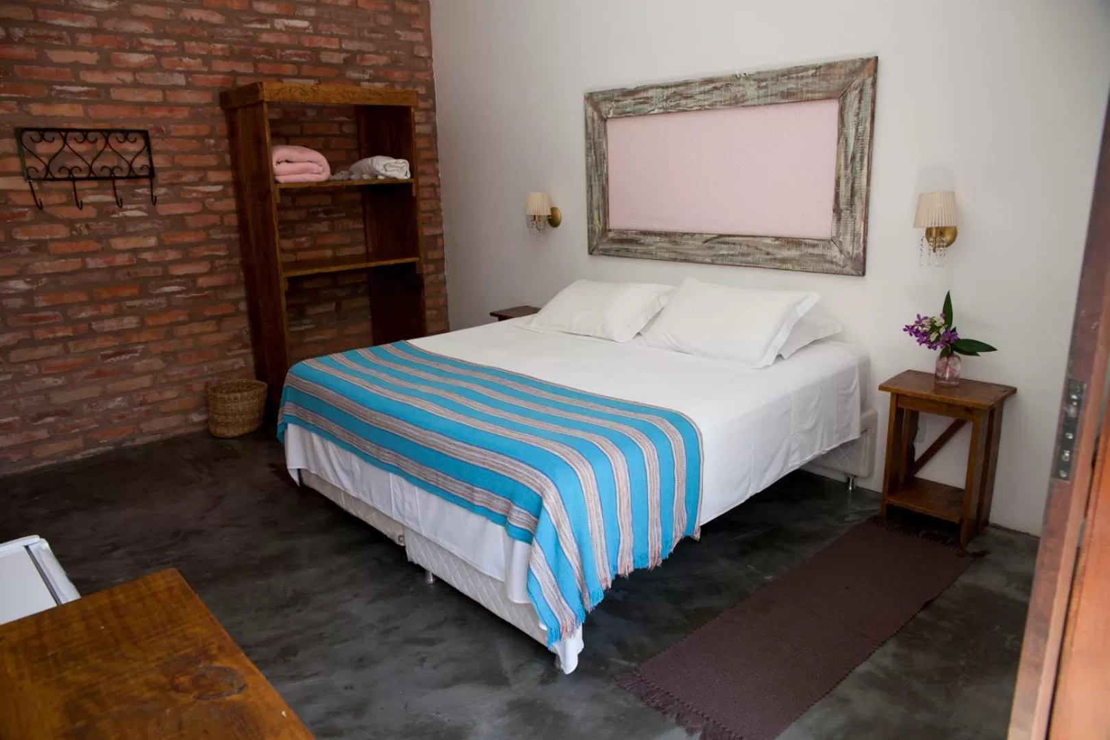 Bed in Pousada Vila Rosada