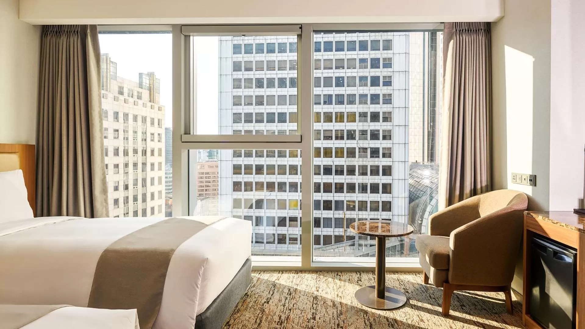 View (from property/room), Bed in Stanford Hotel Myeongdong