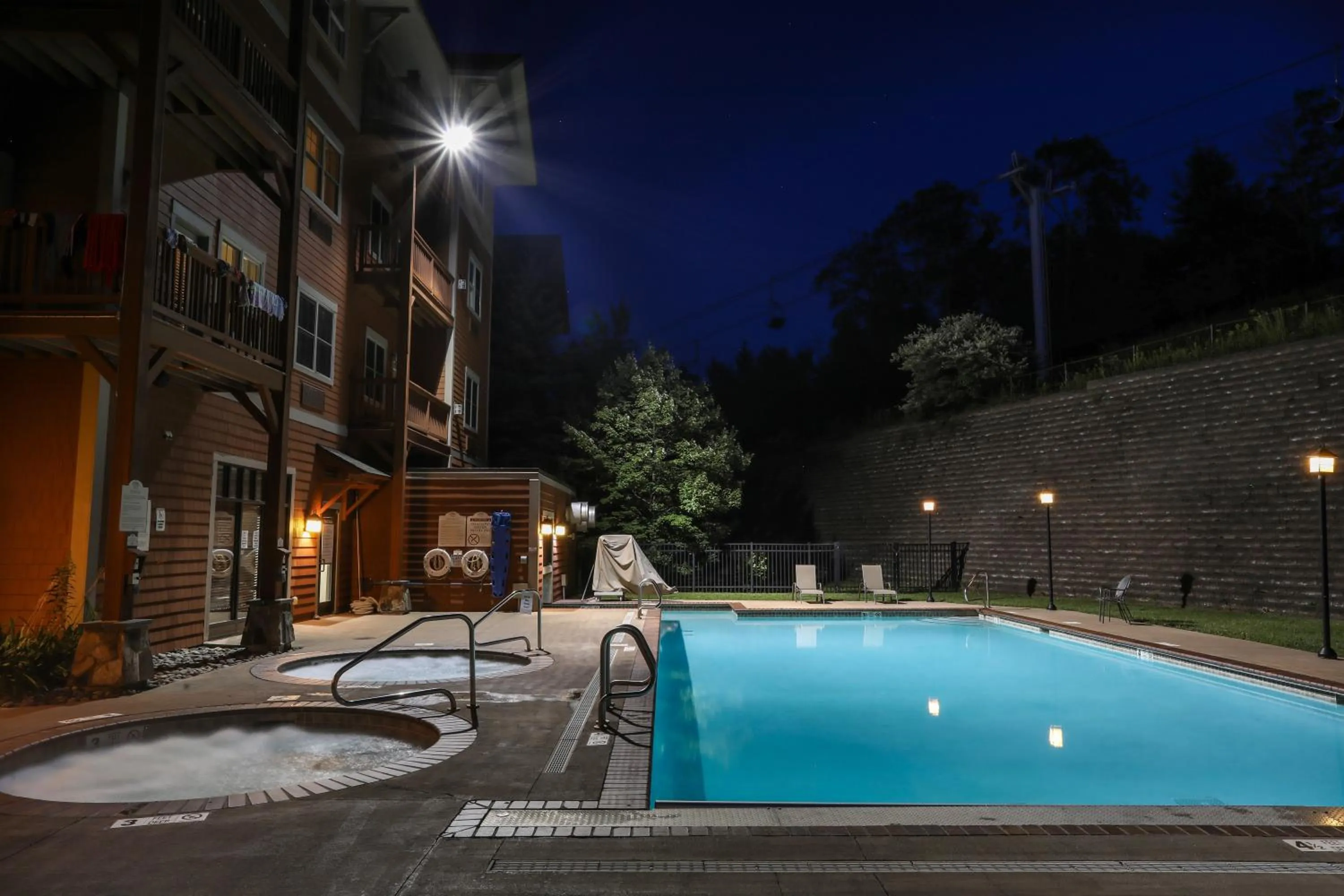 Swimming pool in Kaatskill Mountain Club and Condos by Hunter Mountain