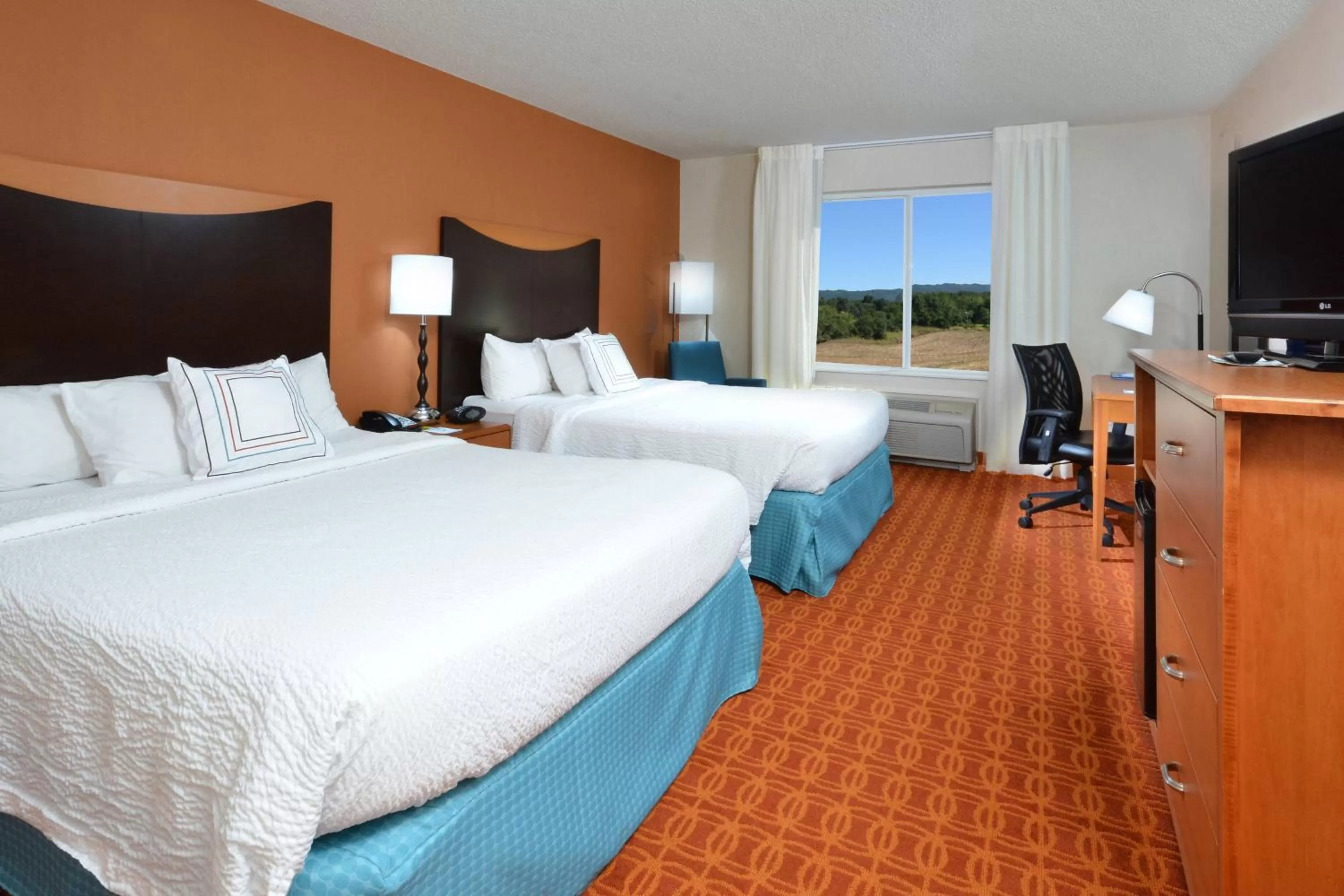 Queen Room with Two Queen Beds and Adapted Tub - Mobility Accessible in Fairfield Inn & Suites Wytheville