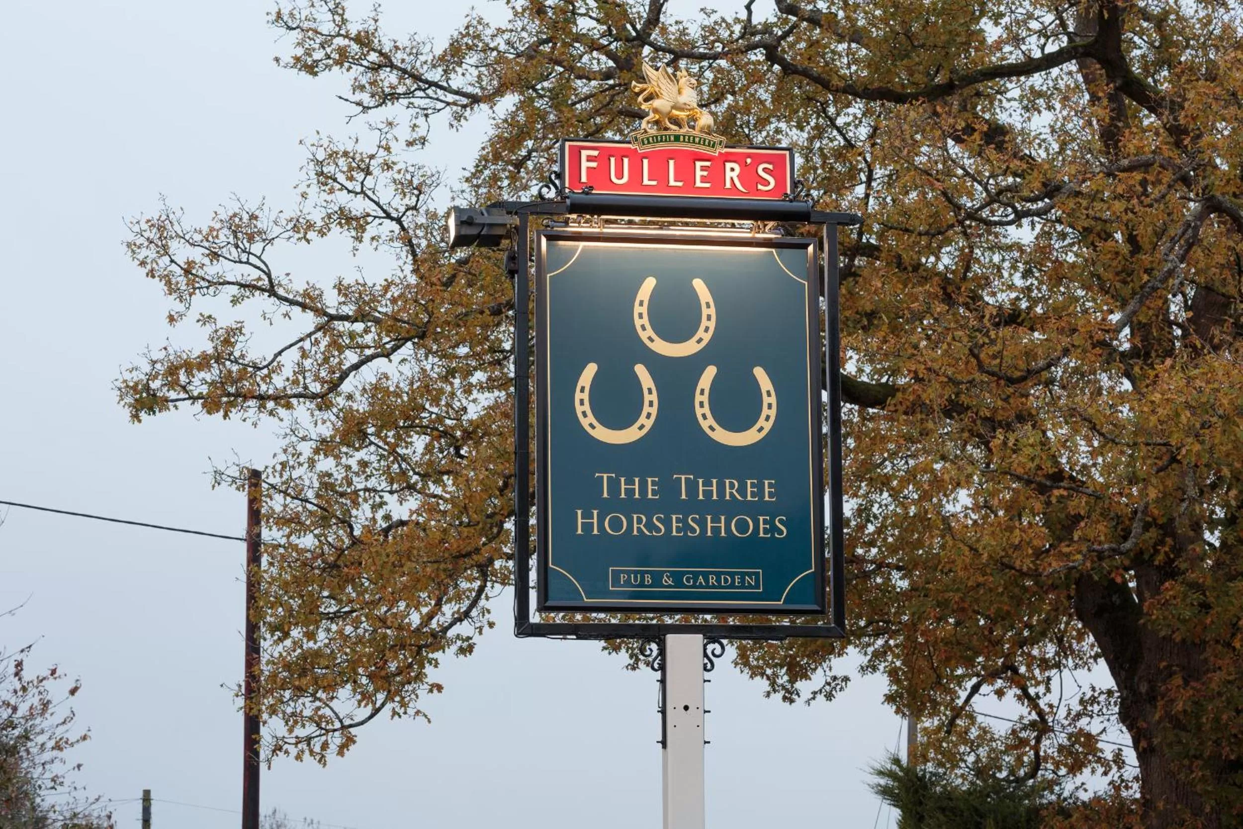 Logo/Certificate/Sign in The Three Horseshoes East Worldham