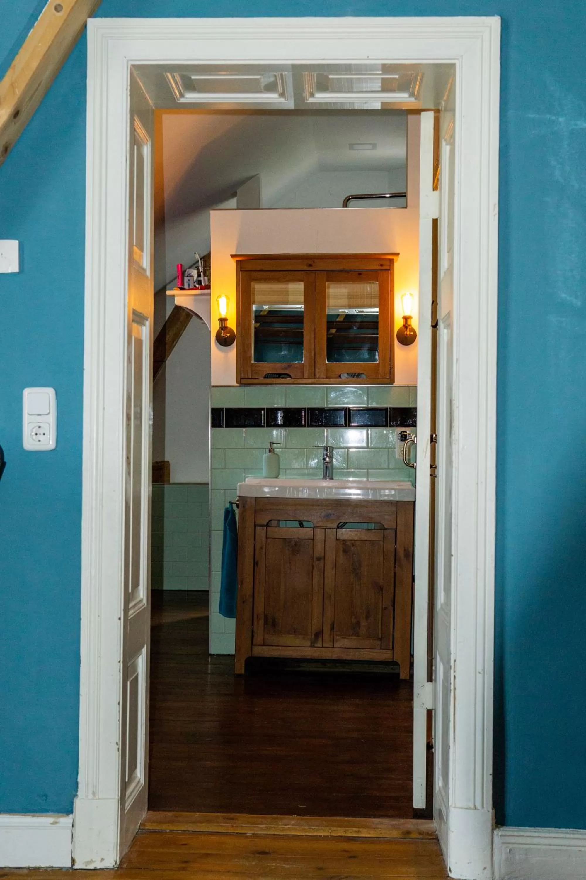 Kitchen/Kitchenette in B&B Mühlenvilla am Bützower Hafen