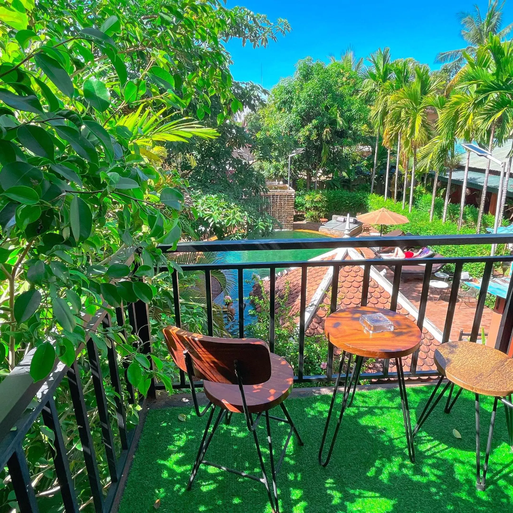 Deluxe Double Room with Balcony and Pool @ Free Pickup in Central Indochine D'angkor Hotel Deluxe Double Room with Balcony and Pool @ Free Pickup in Central Indochine D'angkor Hotel